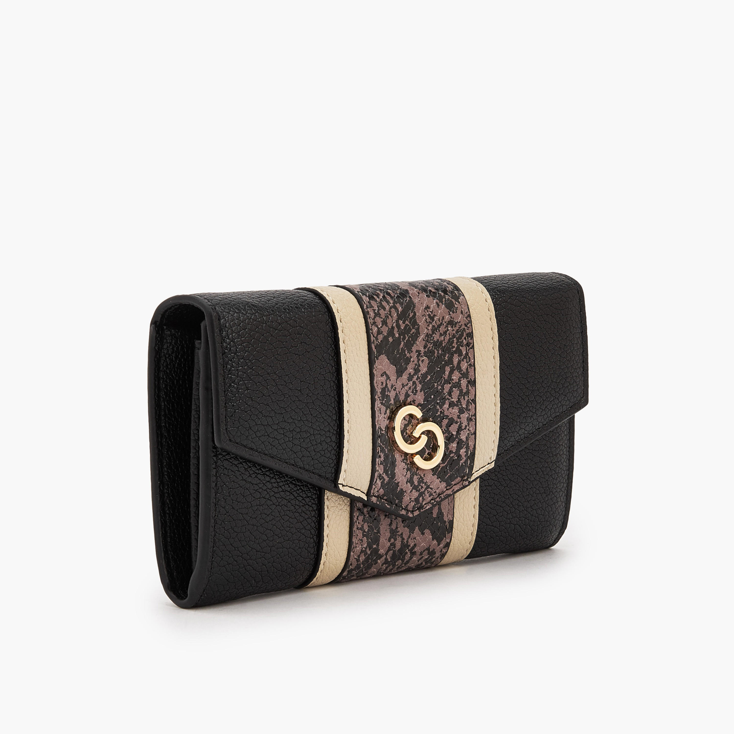 Celeste Textured Wallet with Snap Button Closure-women-bagsandwallets-wallets-image-2