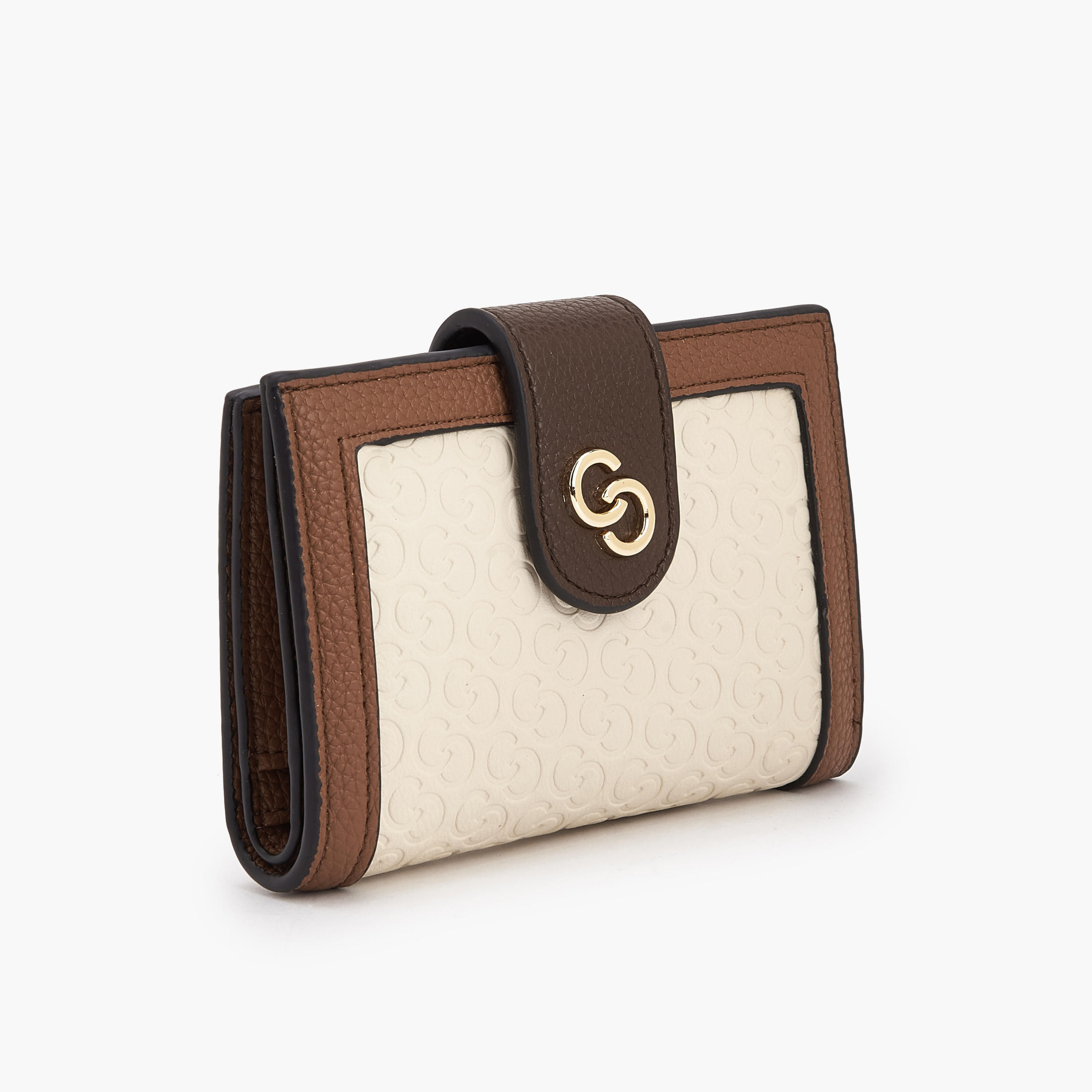 Celeste Monogram Embossed Wallet with Snap Button Closure-women-bagsandwallets-wallets-image-2