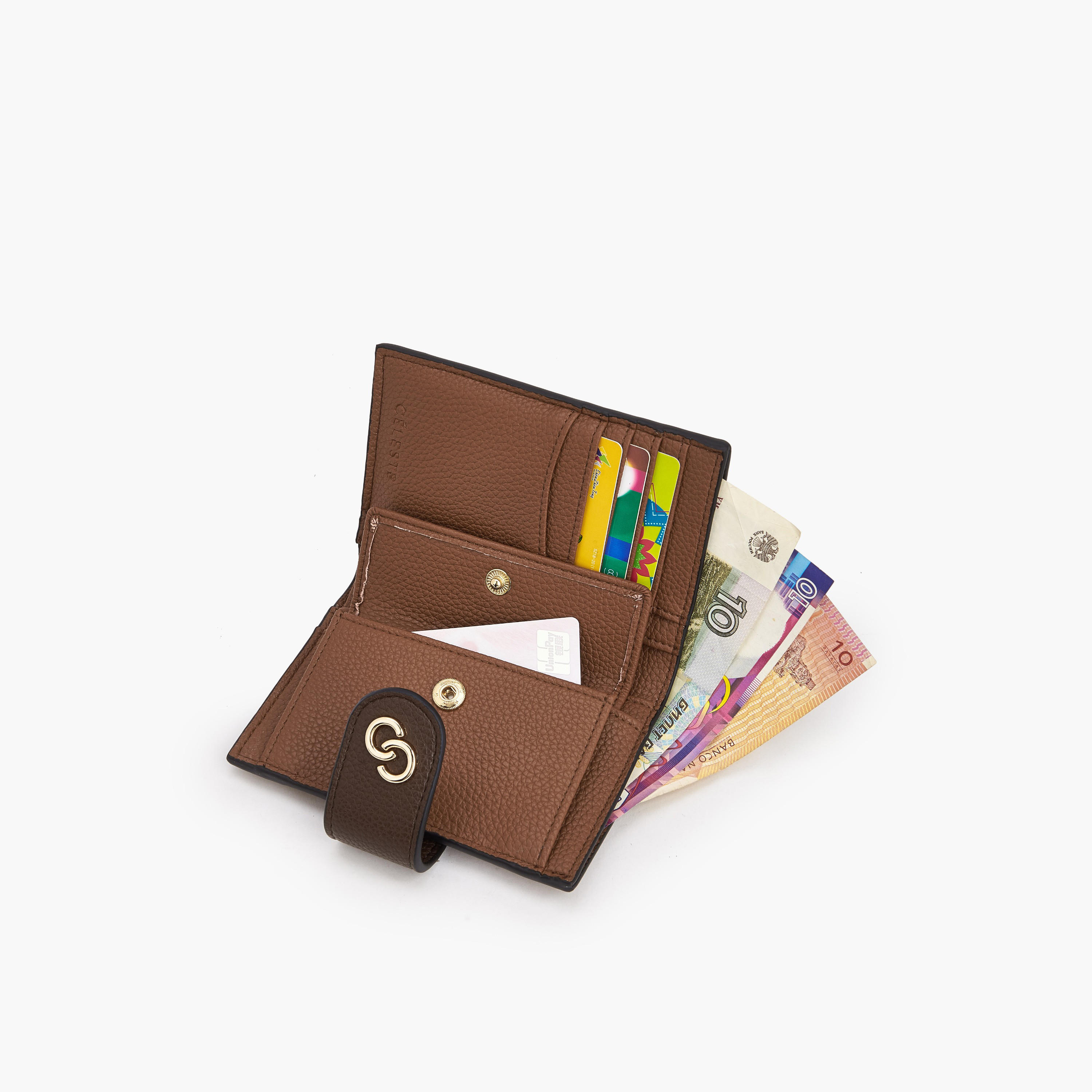 Celeste Monogram Embossed Wallet with Snap Button Closure-women-bagsandwallets-wallets-image-7
