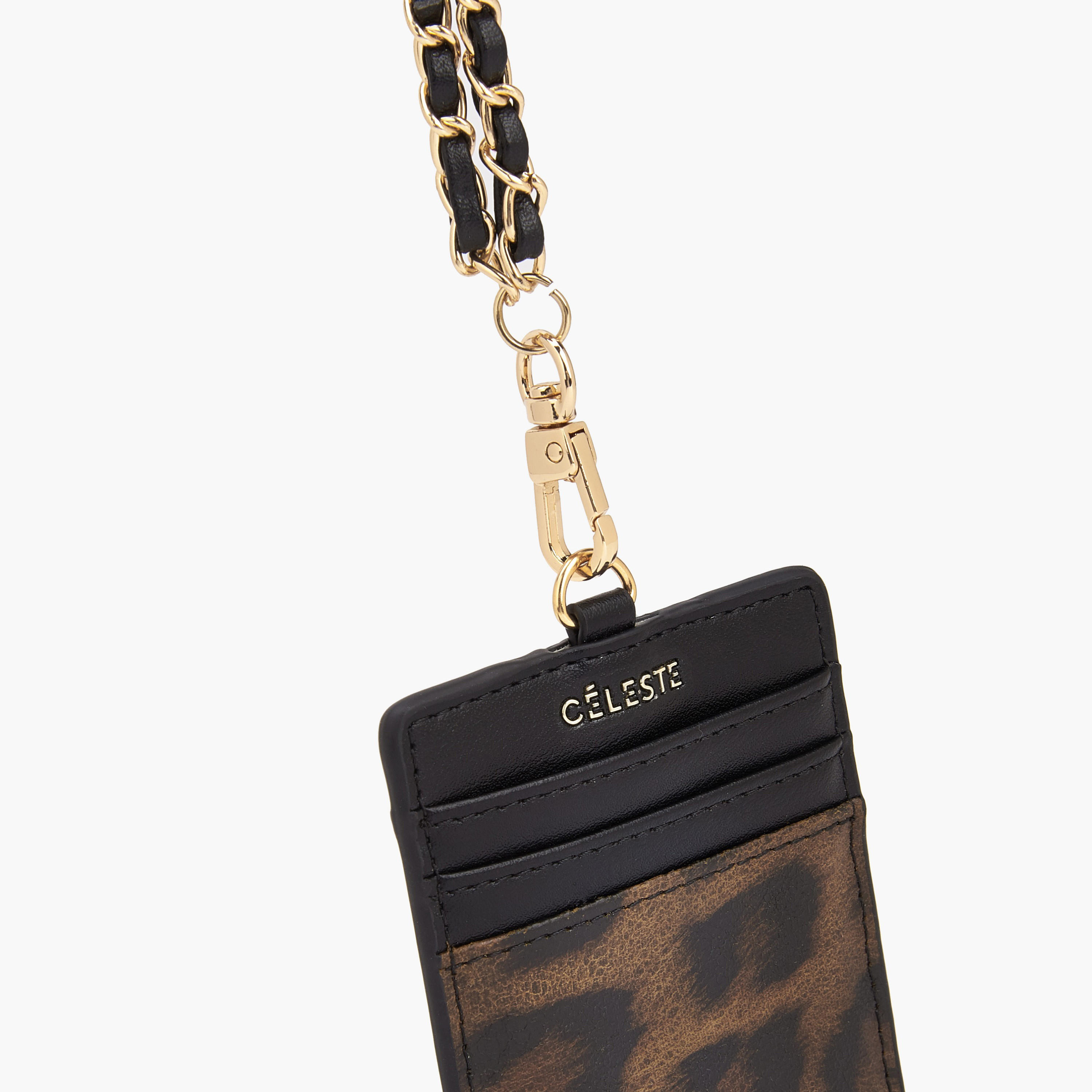 Celeste Animal Print Card Holder with Chain Strap-women-bagsandwallets-wallets-image-3