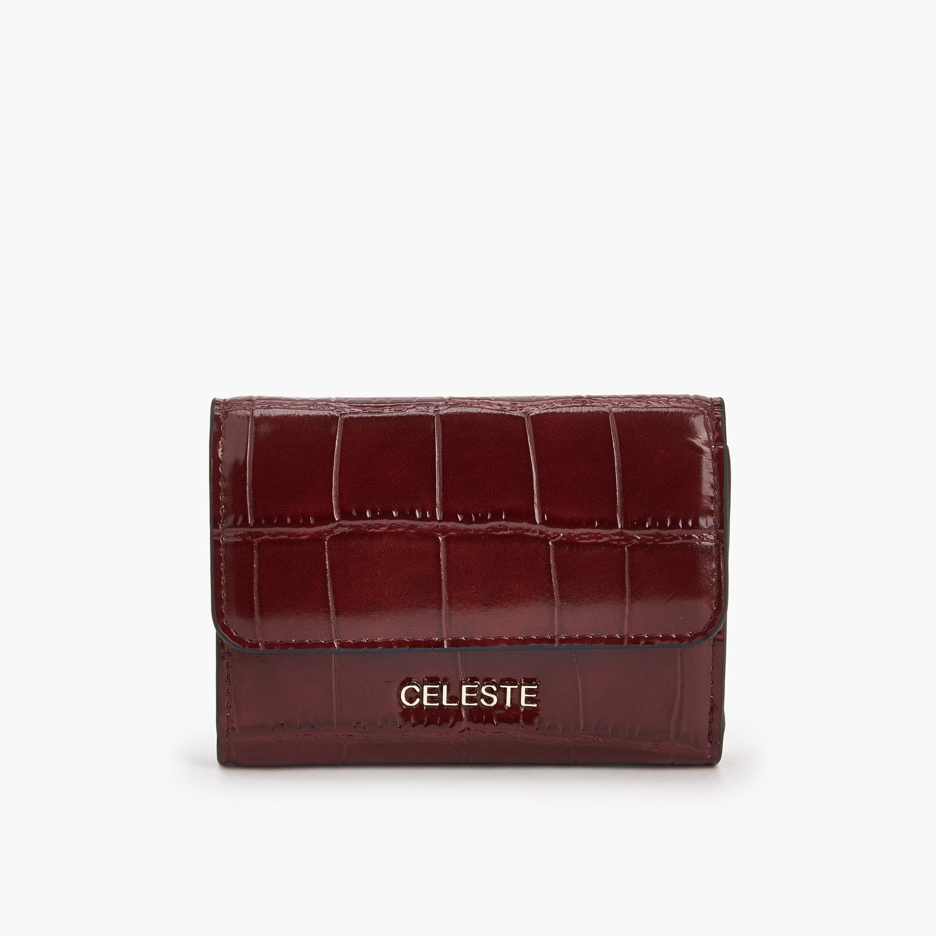 Celeste Textured Wallet with Button Closure-women-bagsandwallets-wallets-image-1