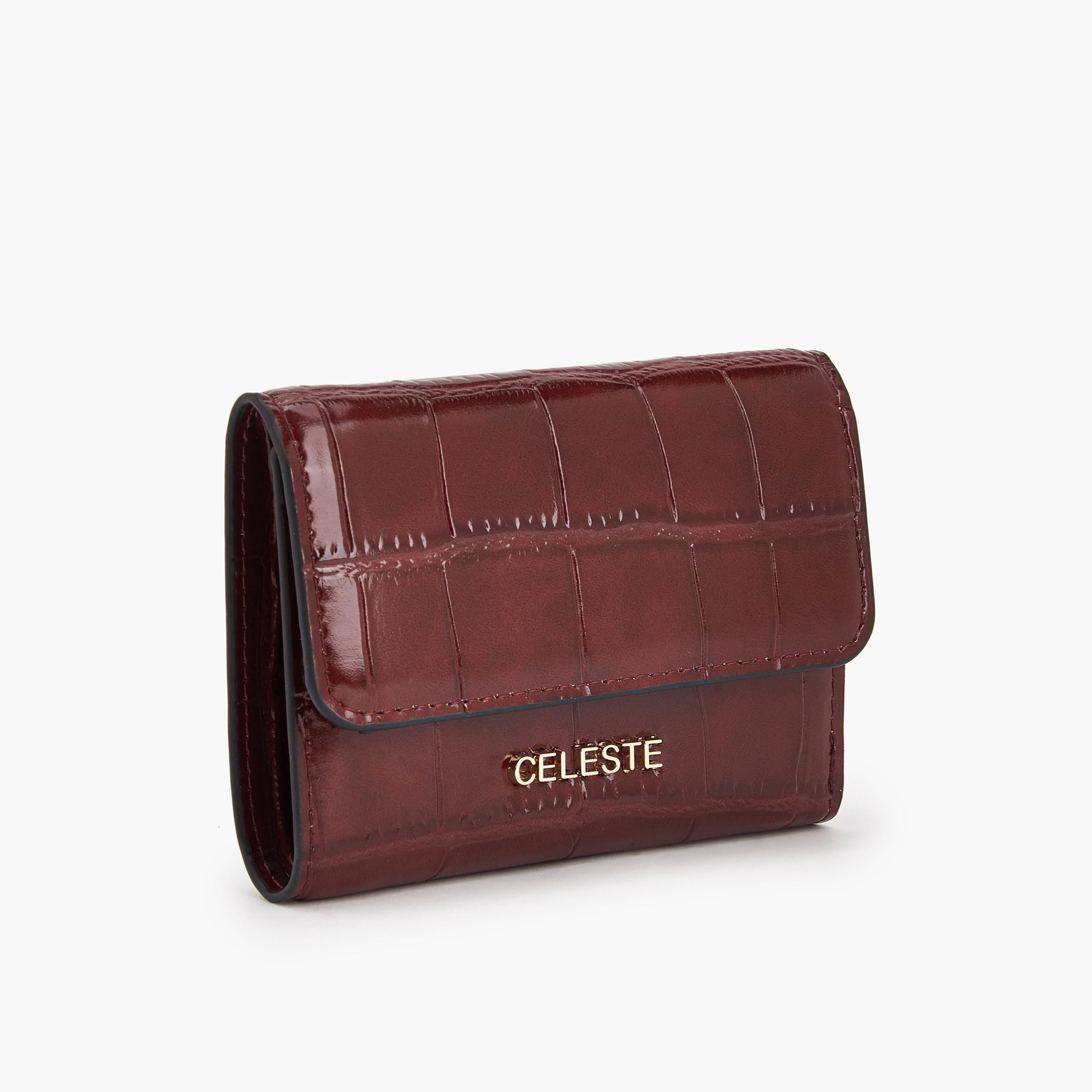 Celeste Textured Wallet with Button Closure-women-bagsandwallets-wallets-image-2