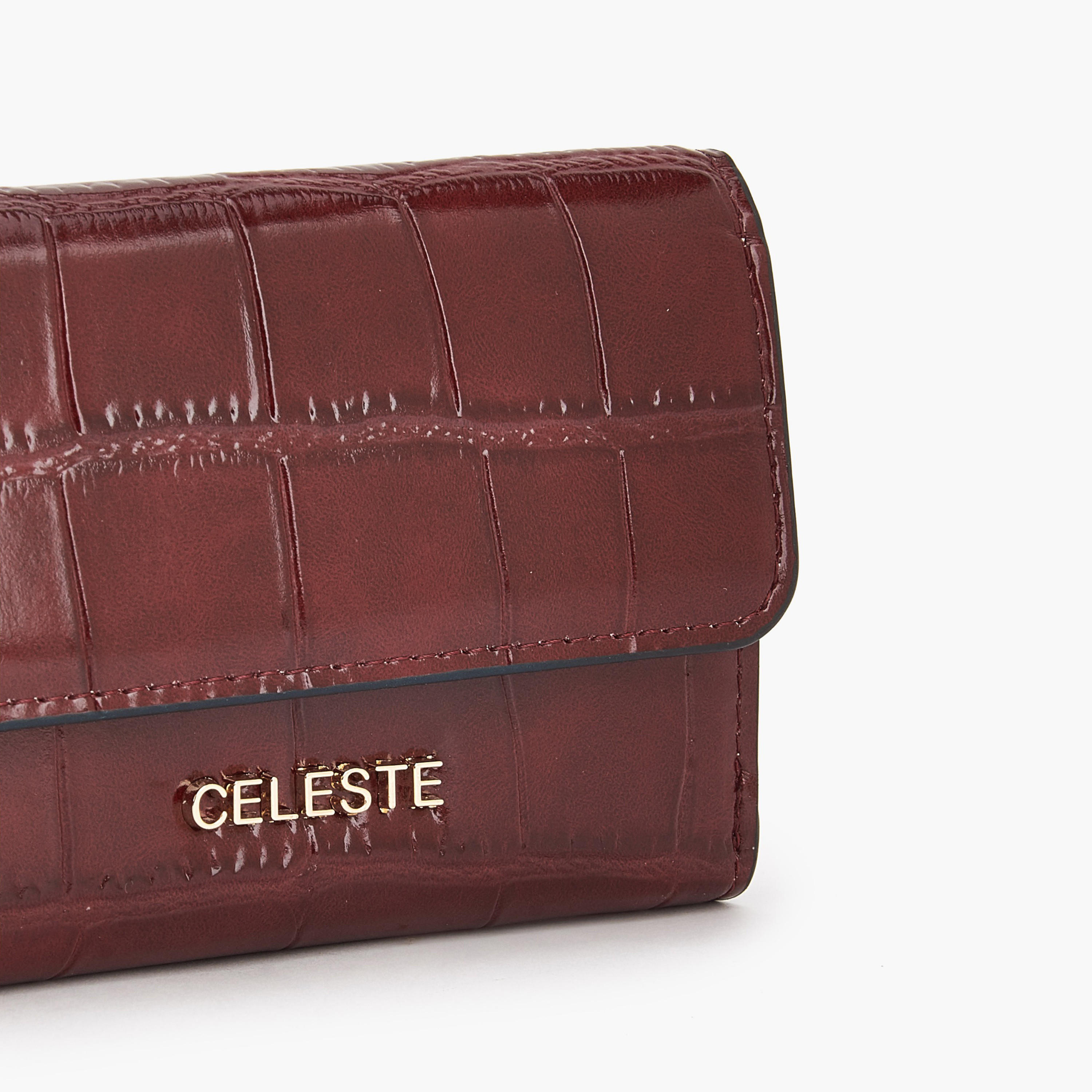 Celeste Textured Wallet with Button Closure-women-bagsandwallets-wallets-image-3