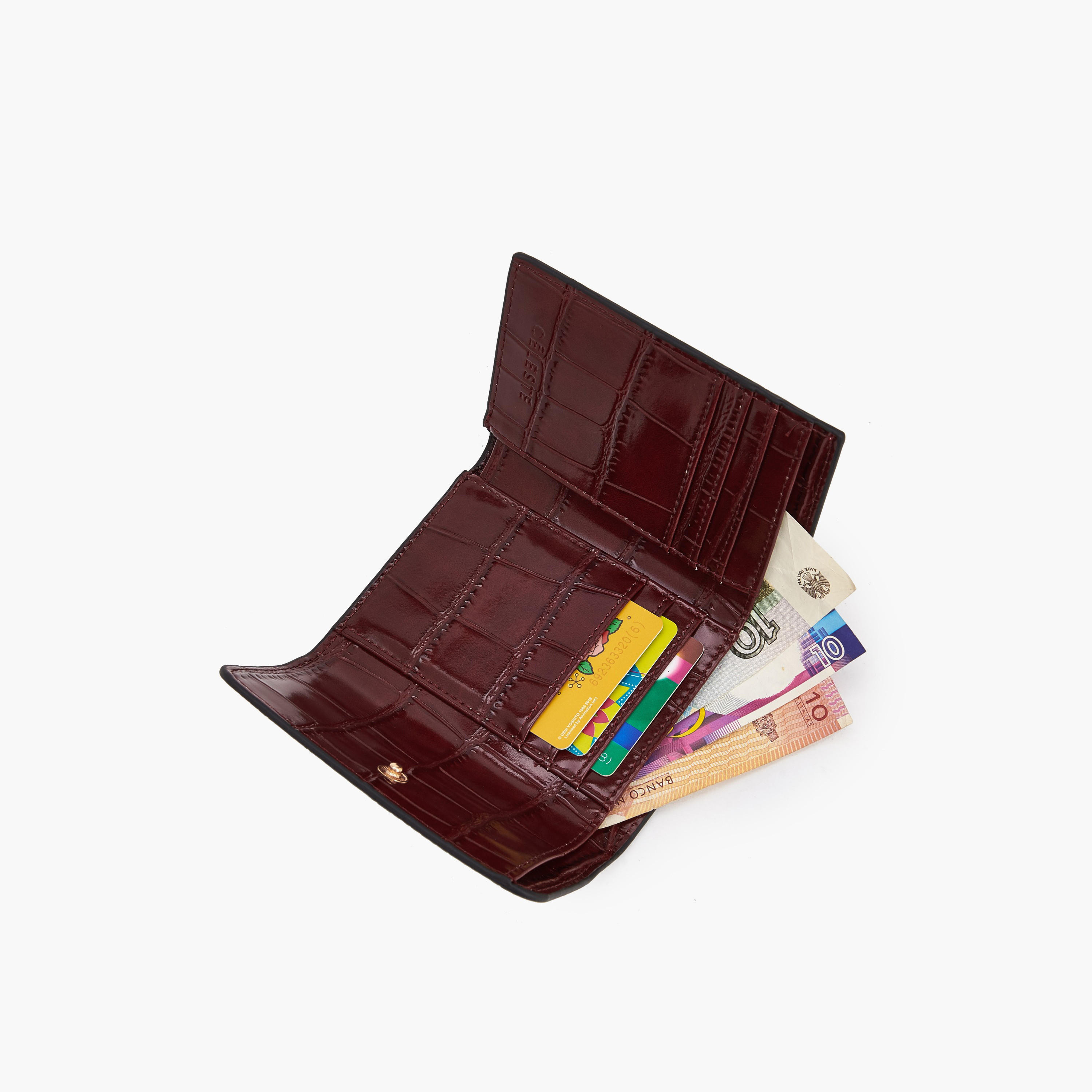 Celeste Textured Wallet with Button Closure-women-bagsandwallets-wallets-image-7
