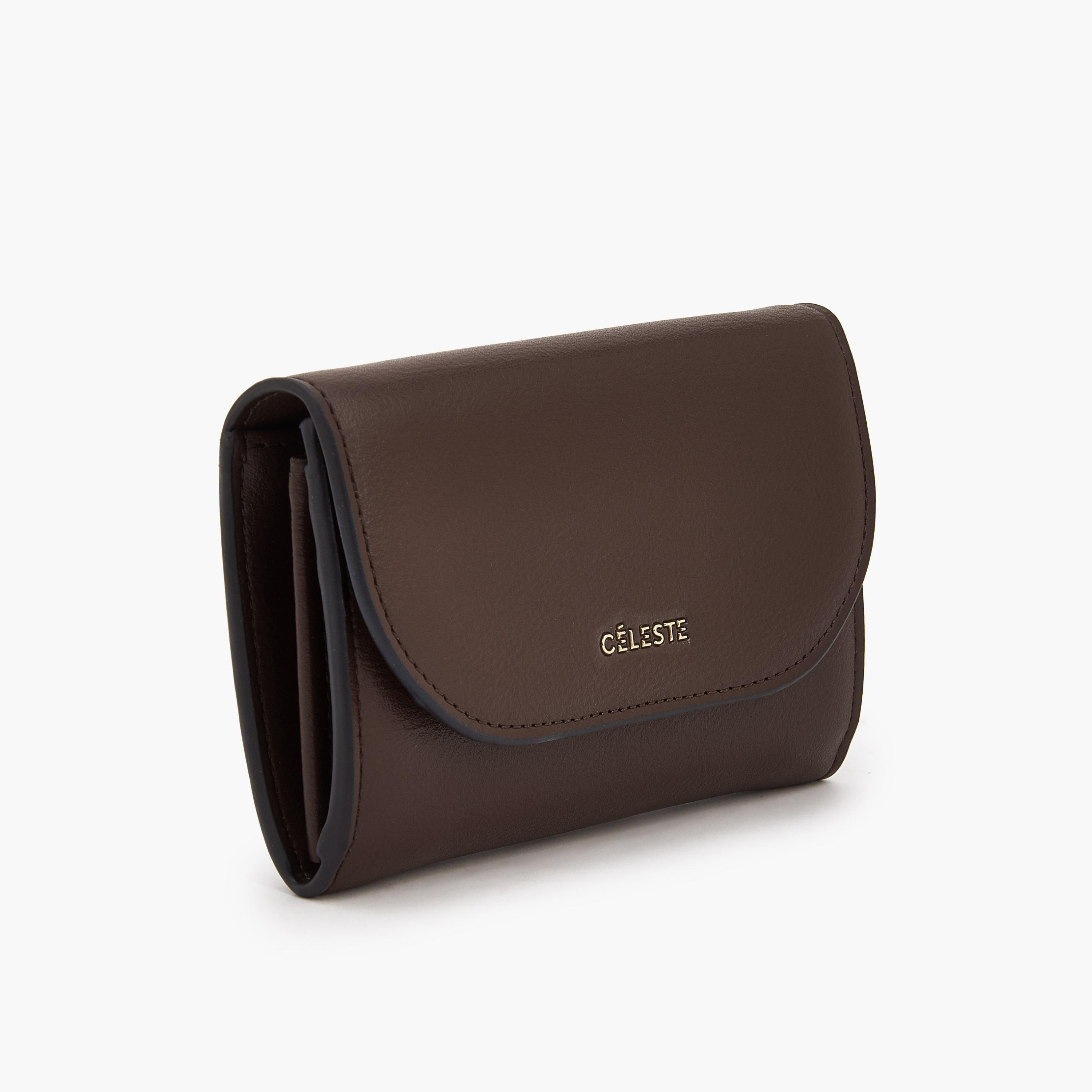 Celeste Solid Wallet with Button Closure-women-bagsandwallets-wallets-image-2