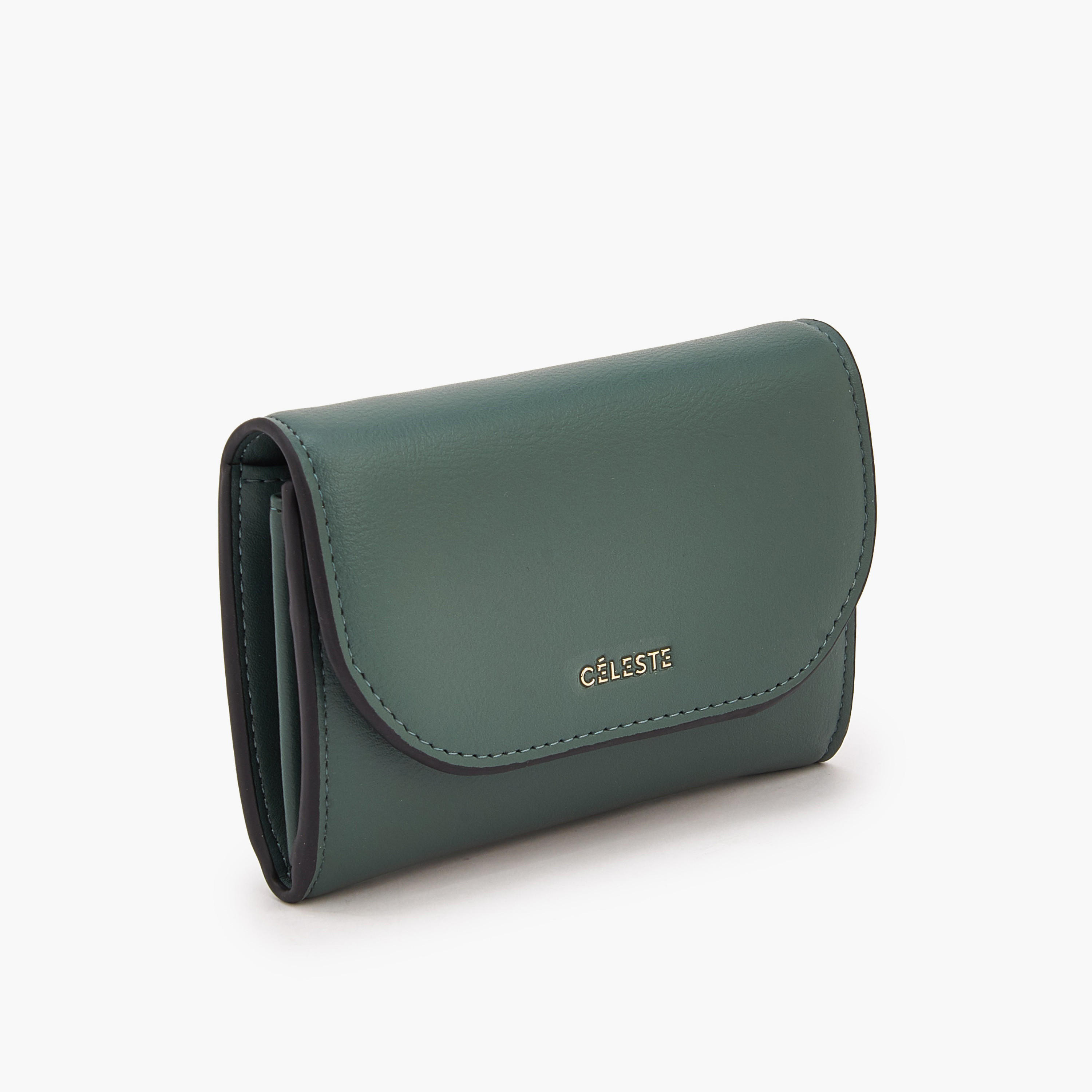 Celeste Solid Wallet with Button Closure-women-bagsandwallets-wallets-image-2