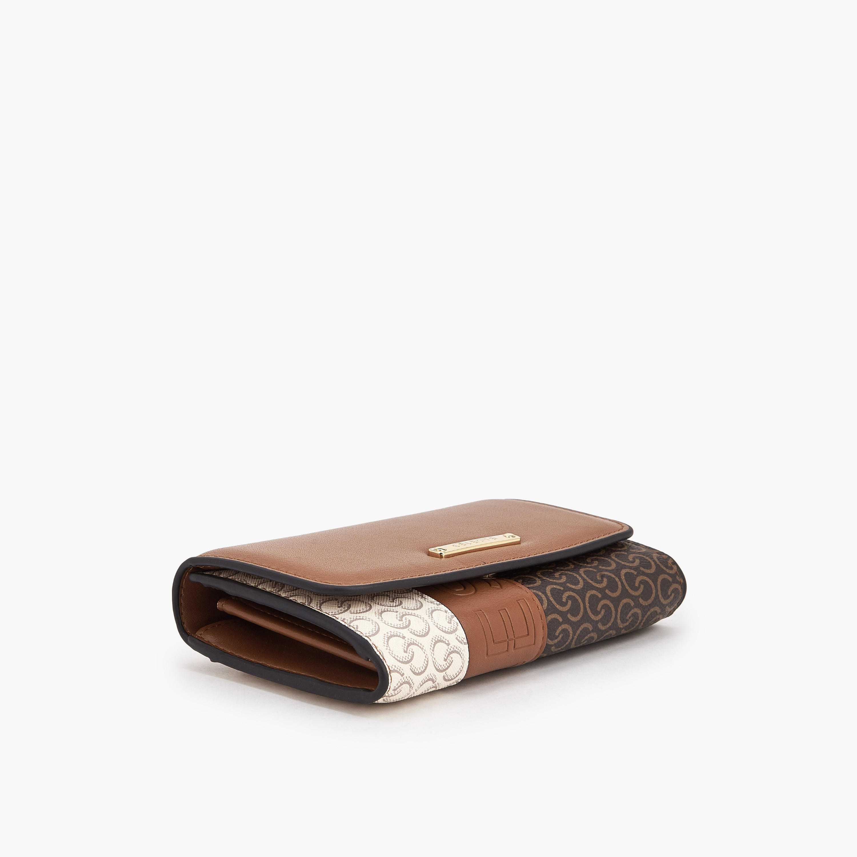 Celeste Monogram Print Wallet with Button Closure-women-bagsandwallets-wallets-image-5