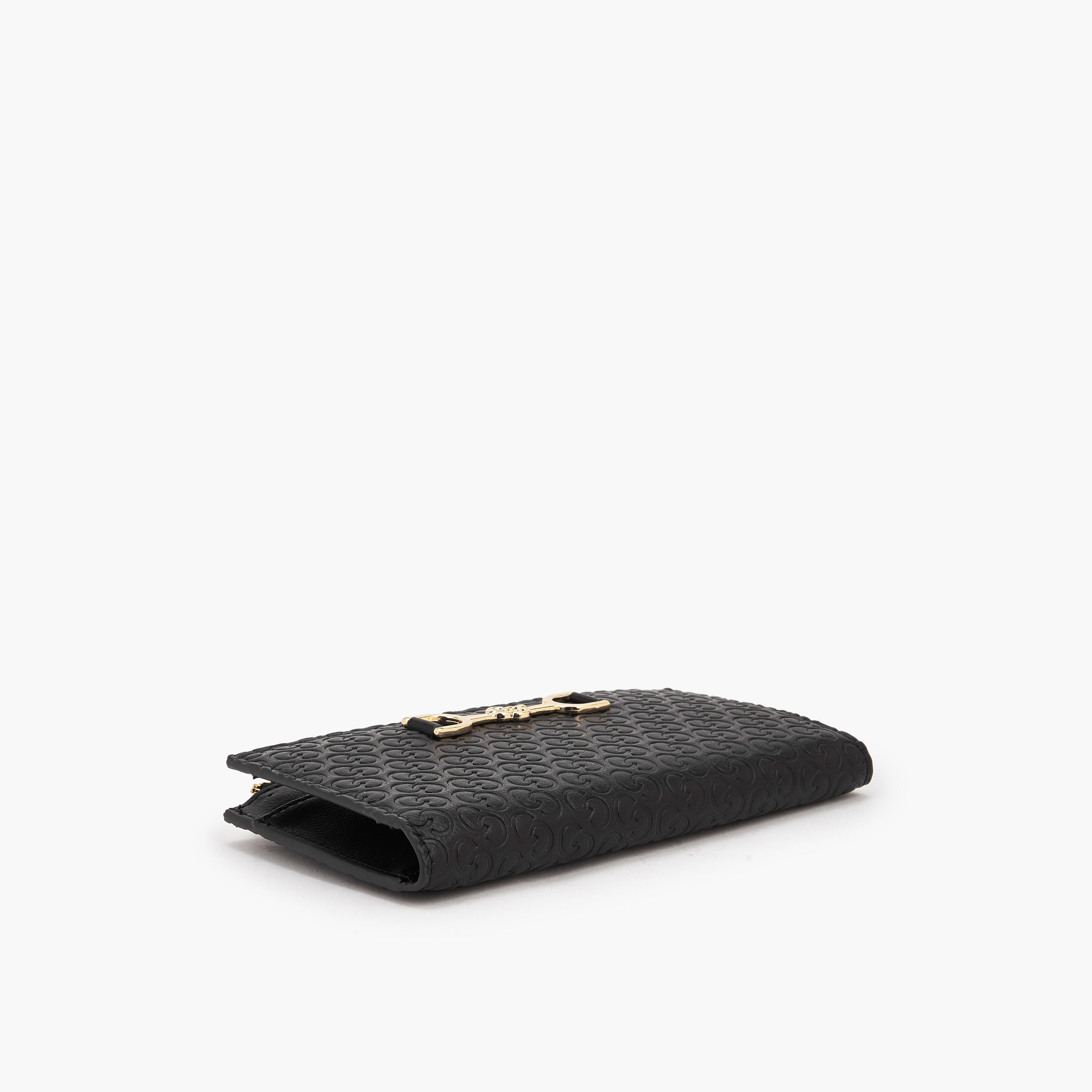 Celeste Monogram Embossed Wallet with Button Closure-women-bagsandwallets-wallets-image-5
