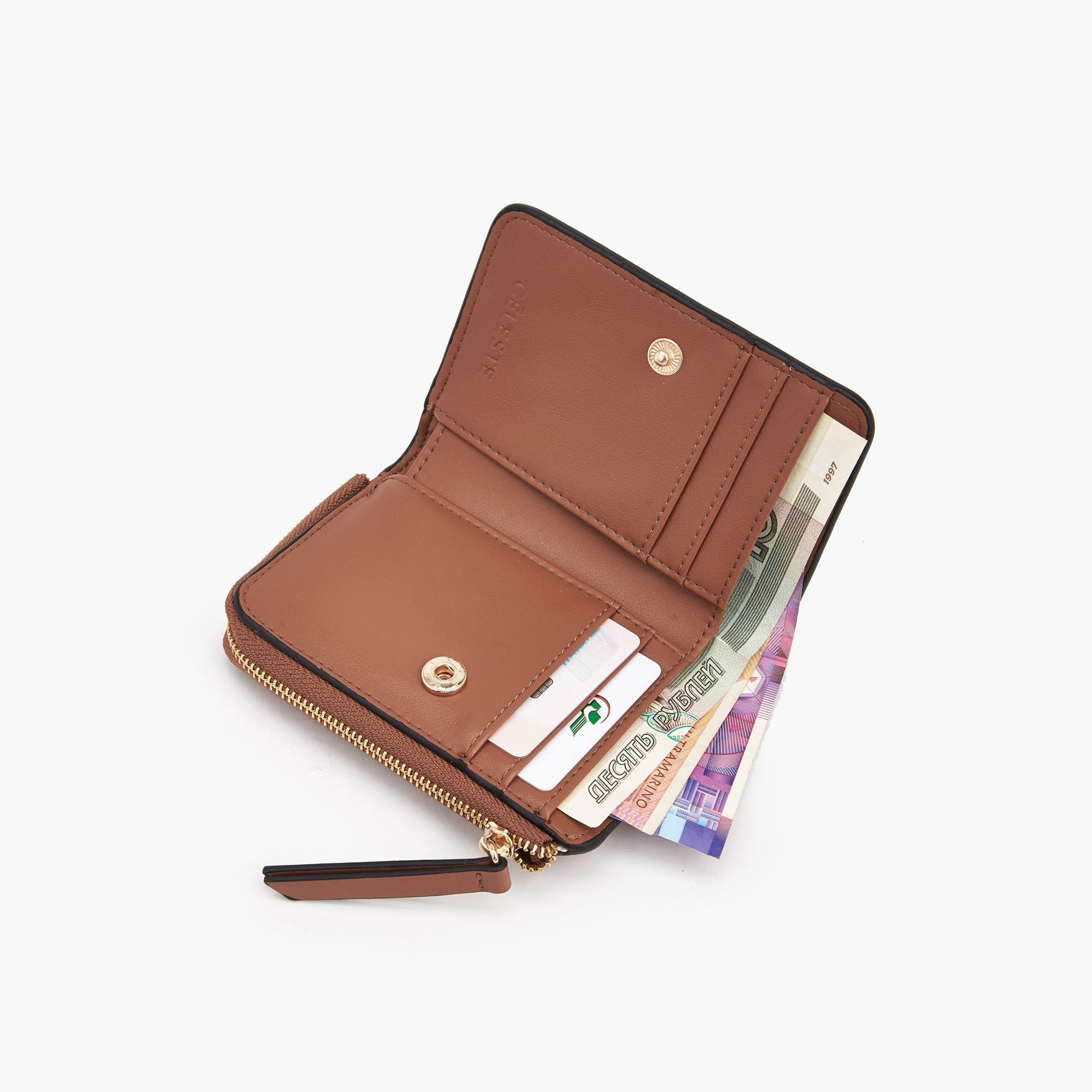 Celeste Textured Wallet with Zip Closure-women-bagsandwallets-wallets-image-7