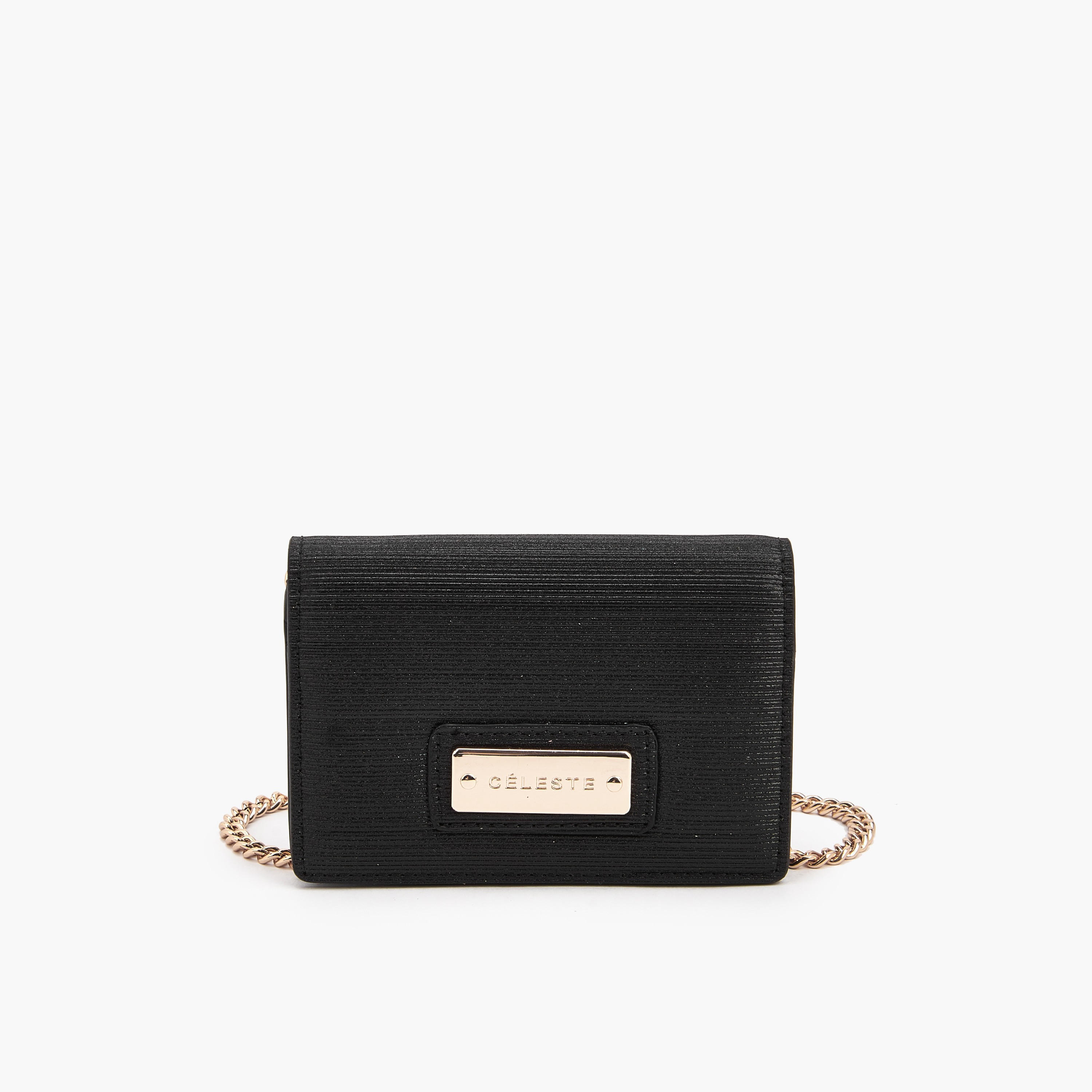 شنطة كروس بودي بارزة الملمس بحزام سلسلة من سيليست-women-bagsandwallets-handbags-image-1