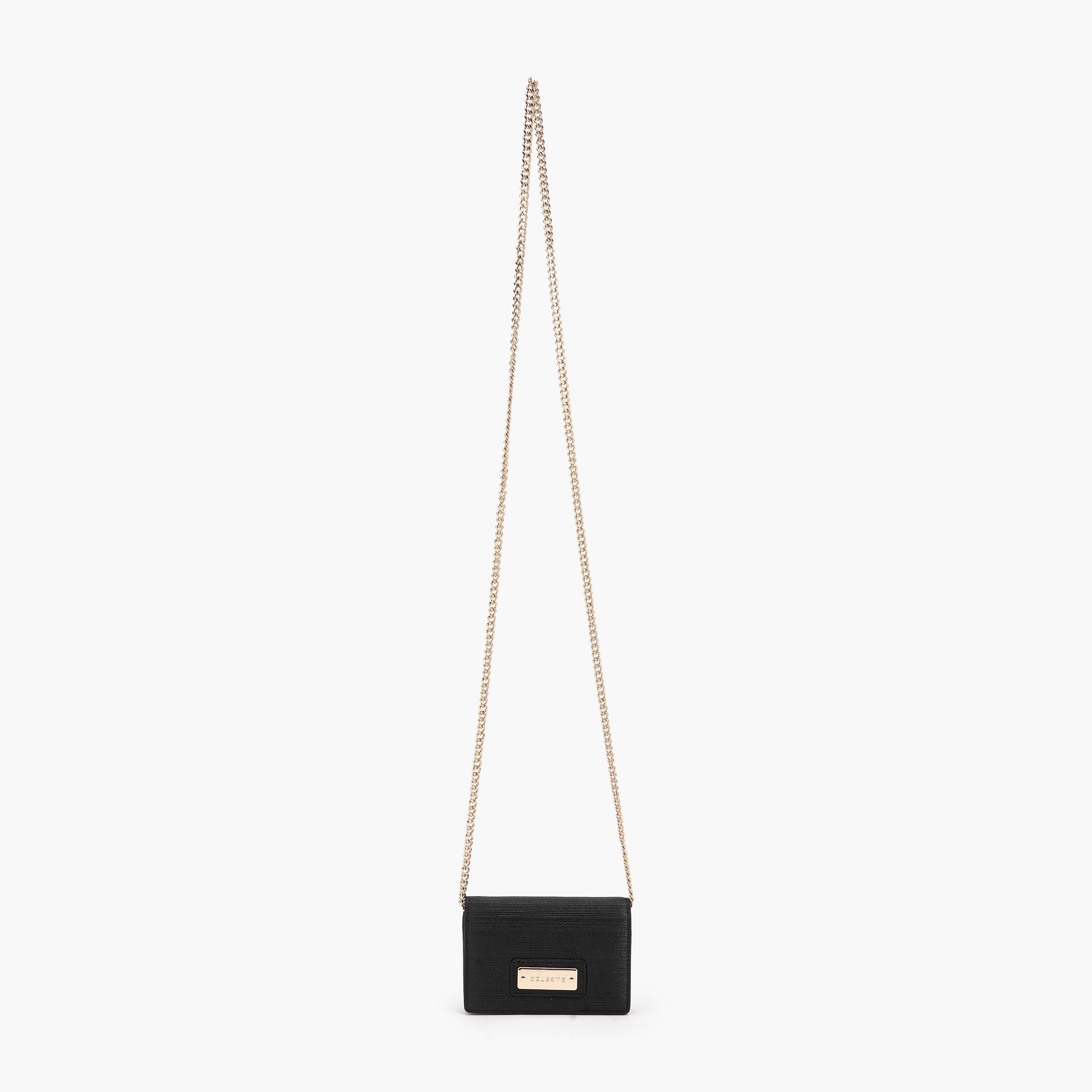 Celeste Textured Crossbody Bag with Chain Strap-women-bagsandwallets-handbags-image-2