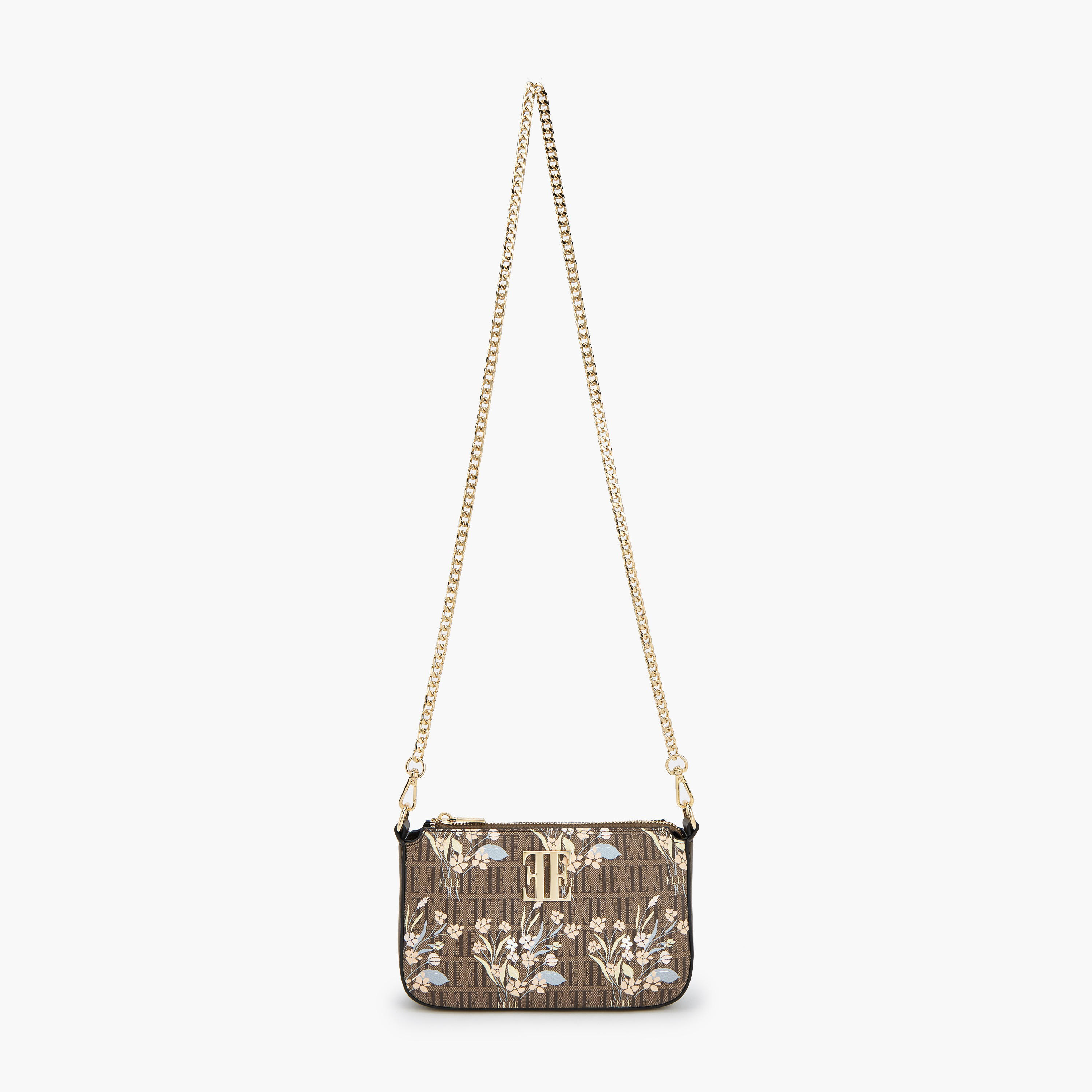شنطة كروس بودي بطبعات مونوجرام وأزهار وحزام سلسلة من إيل-women-bagsandwallets-handbags-image-3