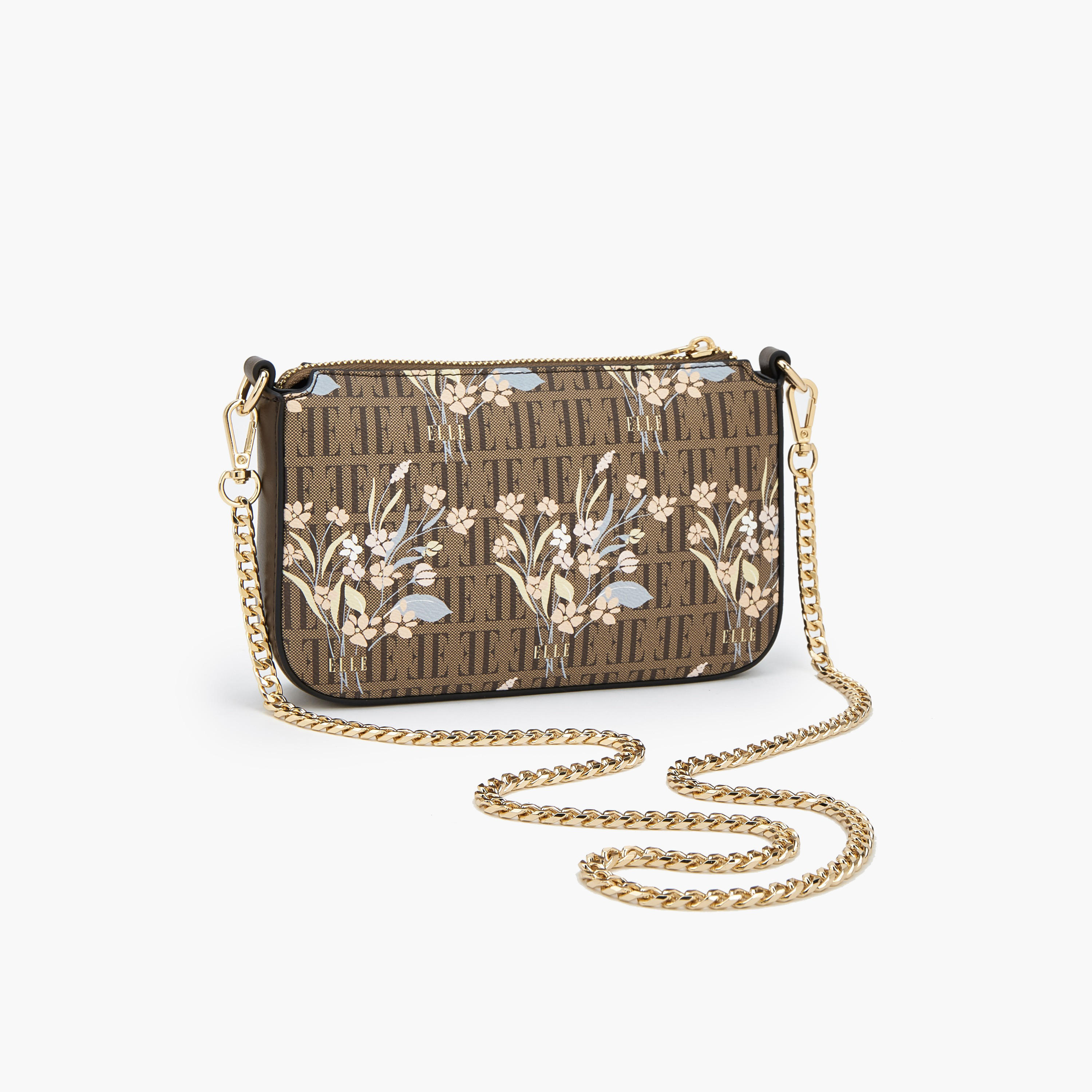 شنطة كروس بودي بطبعات مونوجرام وأزهار وحزام سلسلة من إيل-women-bagsandwallets-handbags-image-6