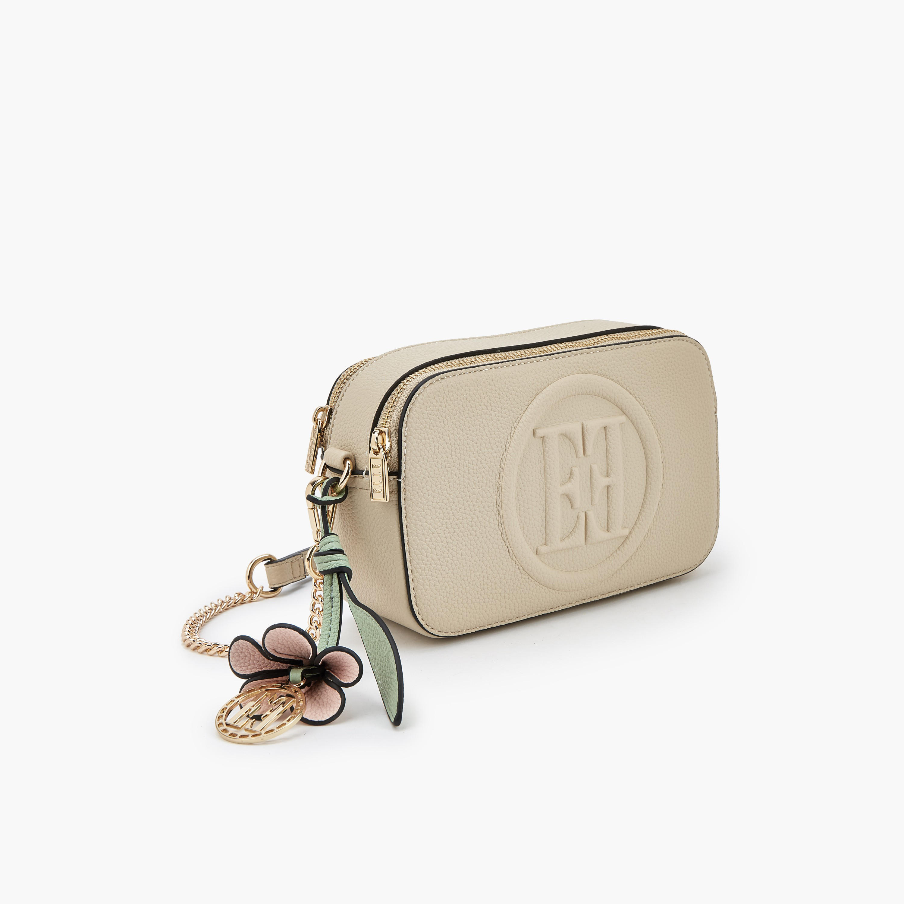 Elle Monogram Embossed Crossbody Bag with Chain Strap-women-bagsandwallets-handbags-image-4