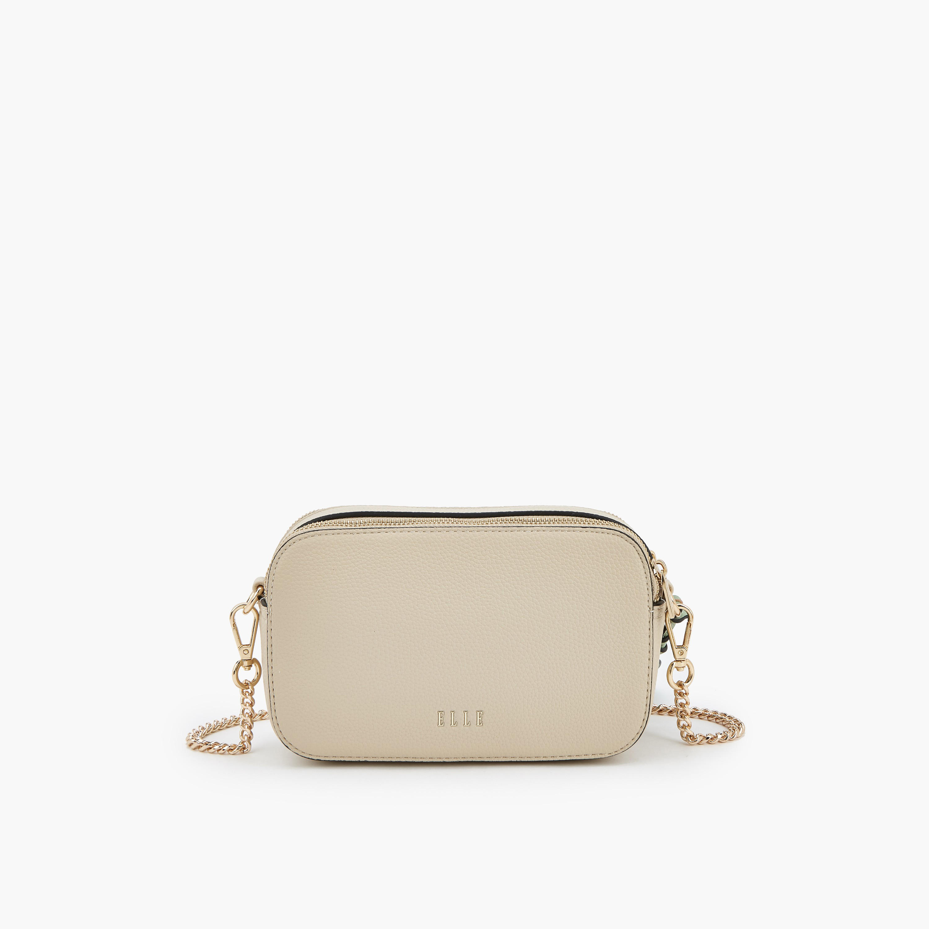 Elle Monogram Embossed Crossbody Bag with Chain Strap-women-bagsandwallets-handbags-image-6
