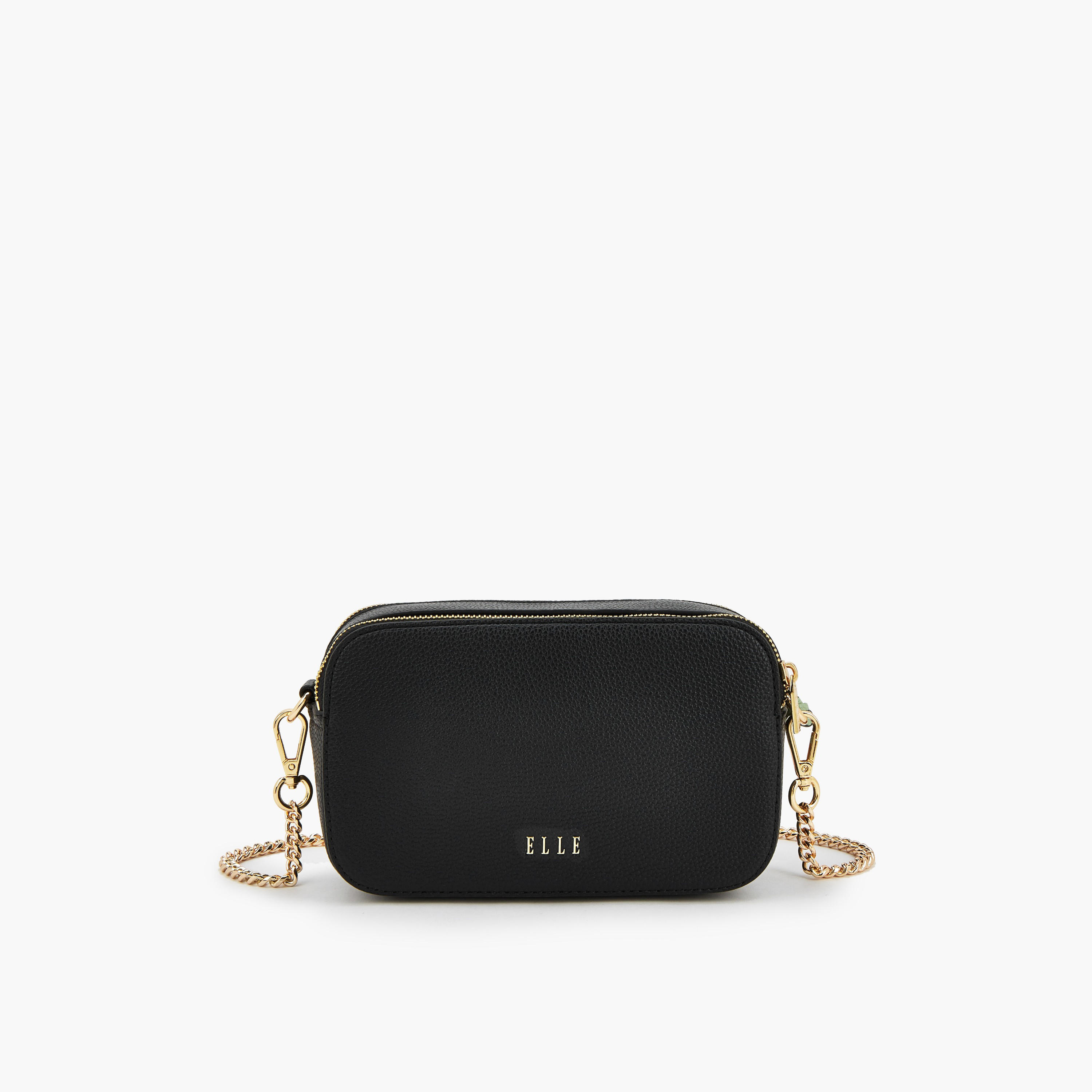 Elle Monogram Embossed Crossbody Bag with Chain Strap-women-bagsandwallets-handbags-image-6