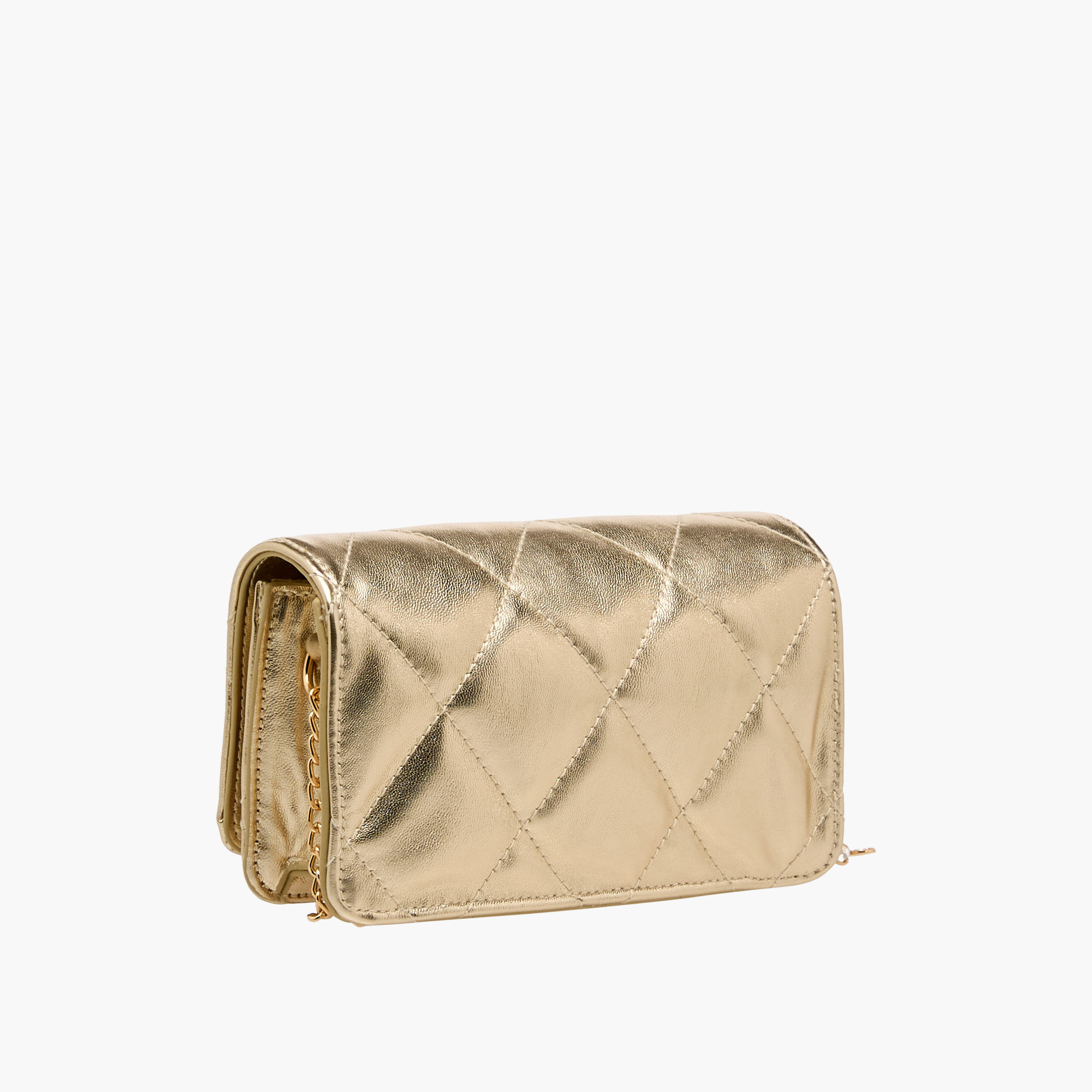 Little Missy Quilted Crossbody Bag with Chain Strap-girls-accessories-bags-image-3