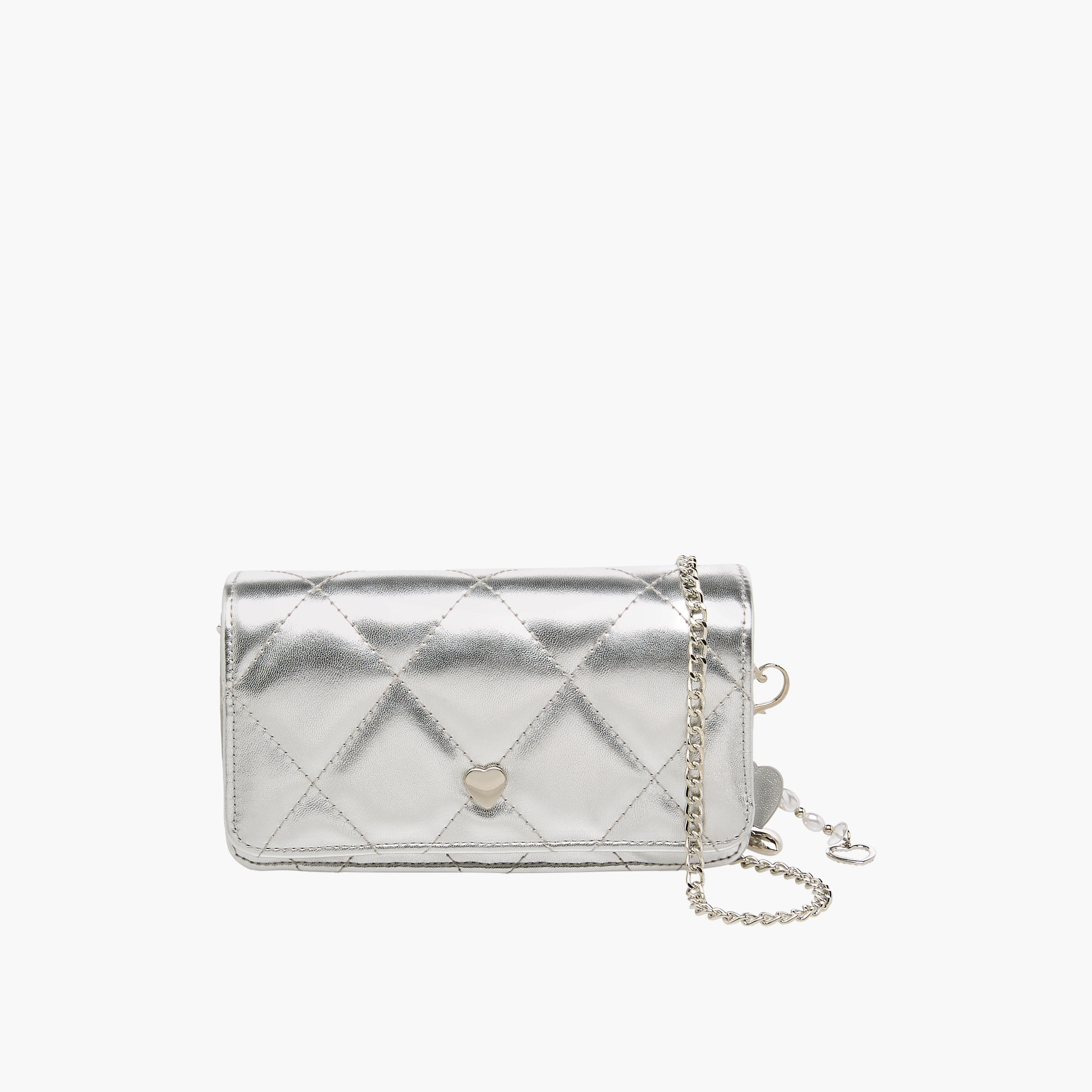 Little Missy Quilted Crossbody Bag with Chain Strap-girls-accessories-bags-image-1