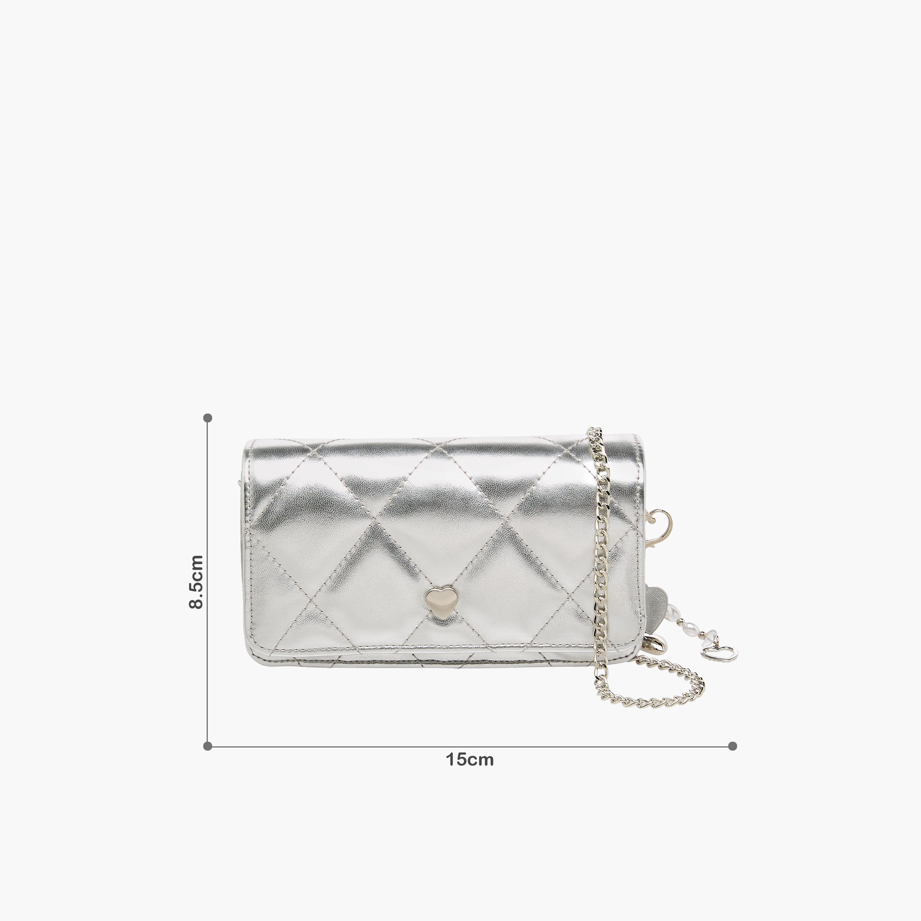 Little Missy Quilted Crossbody Bag with Chain Strap-girls-accessories-bags-image-2