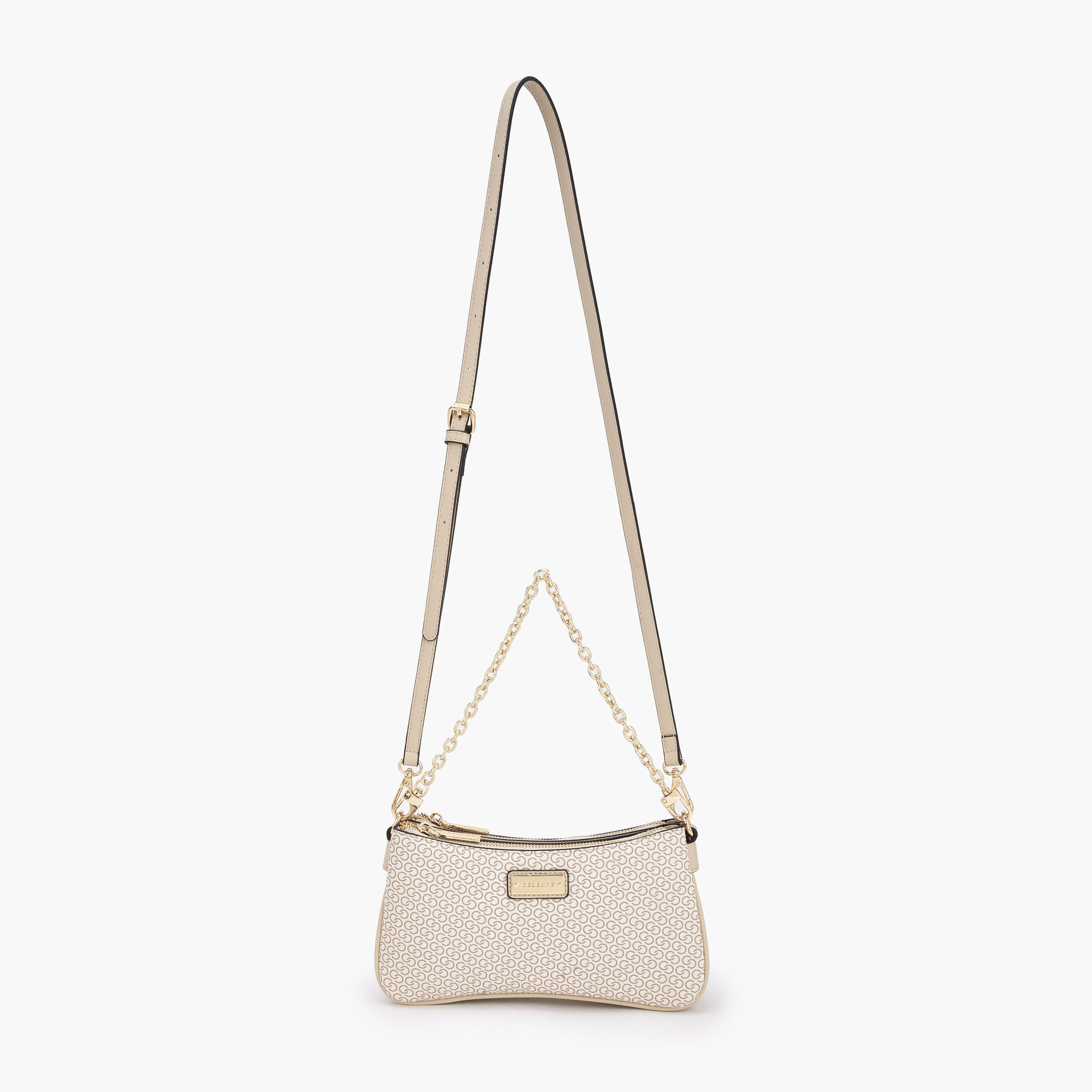 Celeste Monogram Print Crossbody Bag with Zip Closure-women-bagsandwallets-handbags-image-3