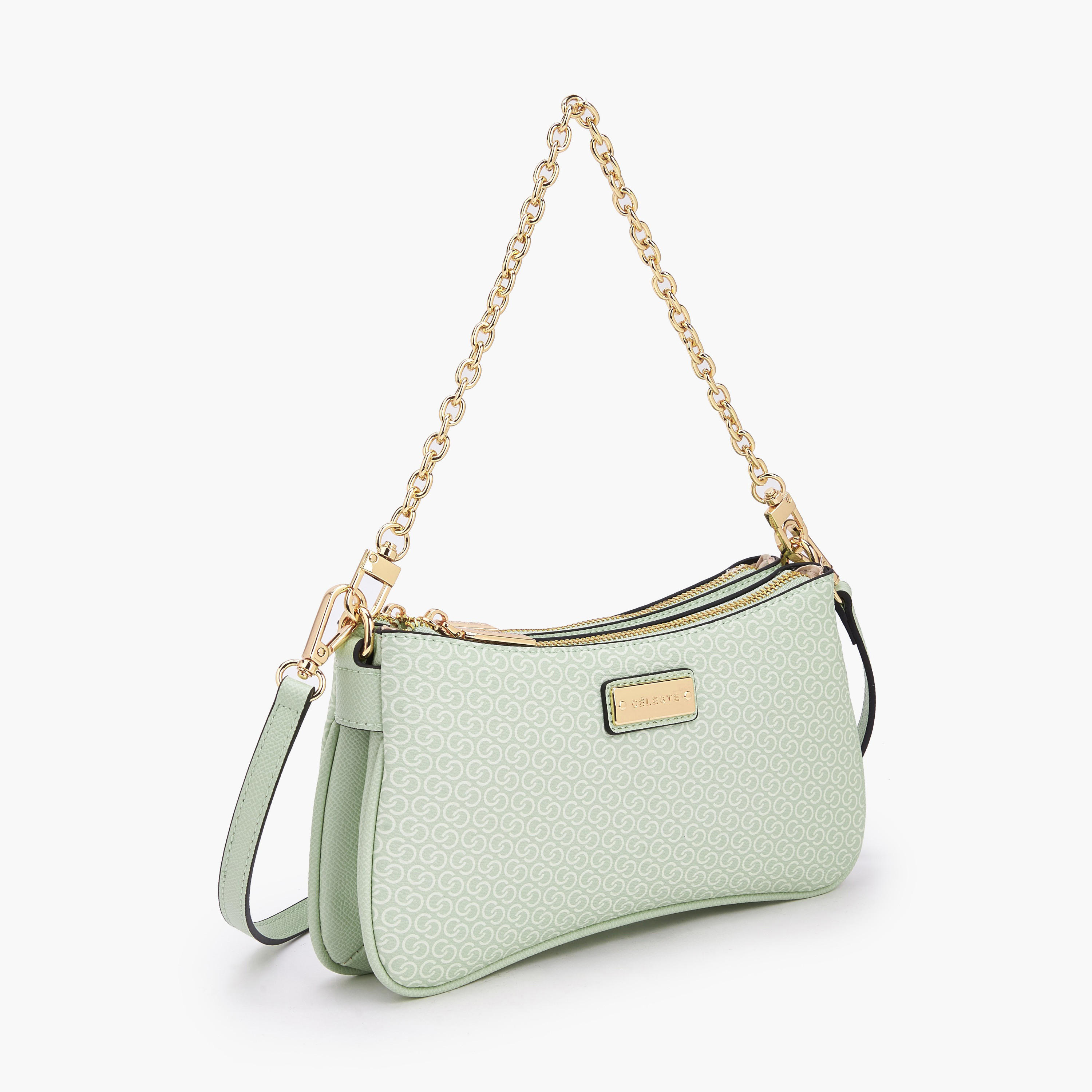 شنطة كروس بودي بطبعات مونوجرام وسحاب إغلاق من سيليست-women-bagsandwallets-handbags-image-4