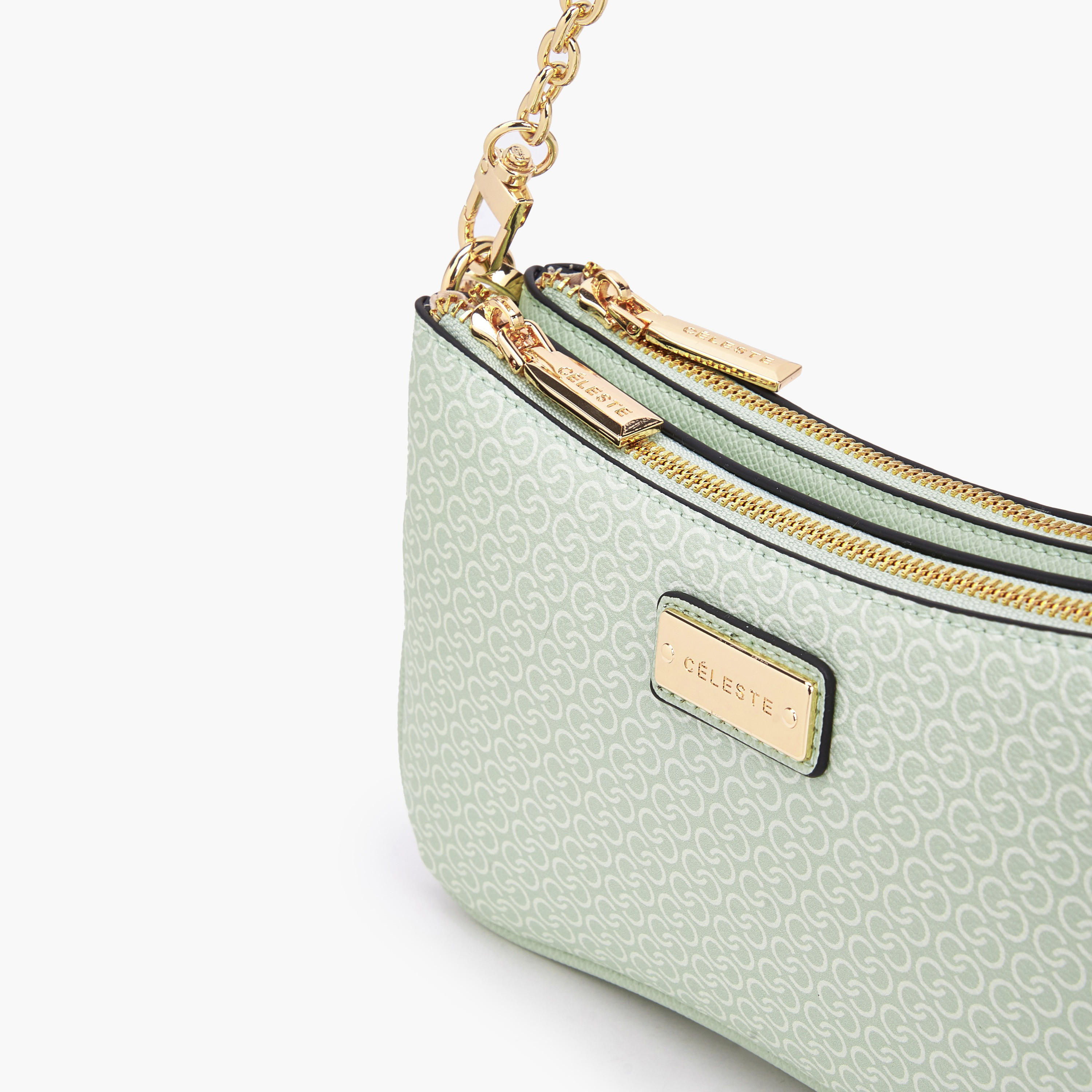 شنطة كروس بودي بطبعات مونوجرام وسحاب إغلاق من سيليست-women-bagsandwallets-handbags-image-6
