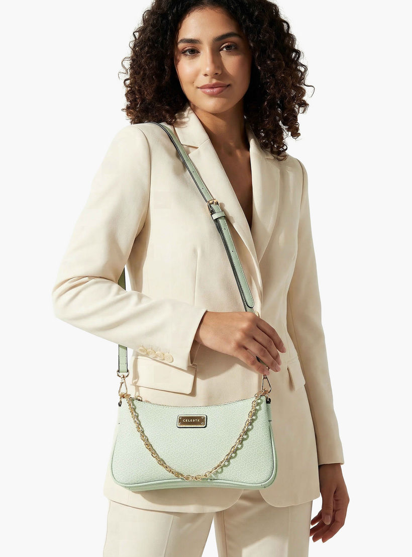 شنطة كروس بودي بطبعات مونوجرام وسحاب إغلاق من سيليست-women-bagsandwallets-handbags-image-2