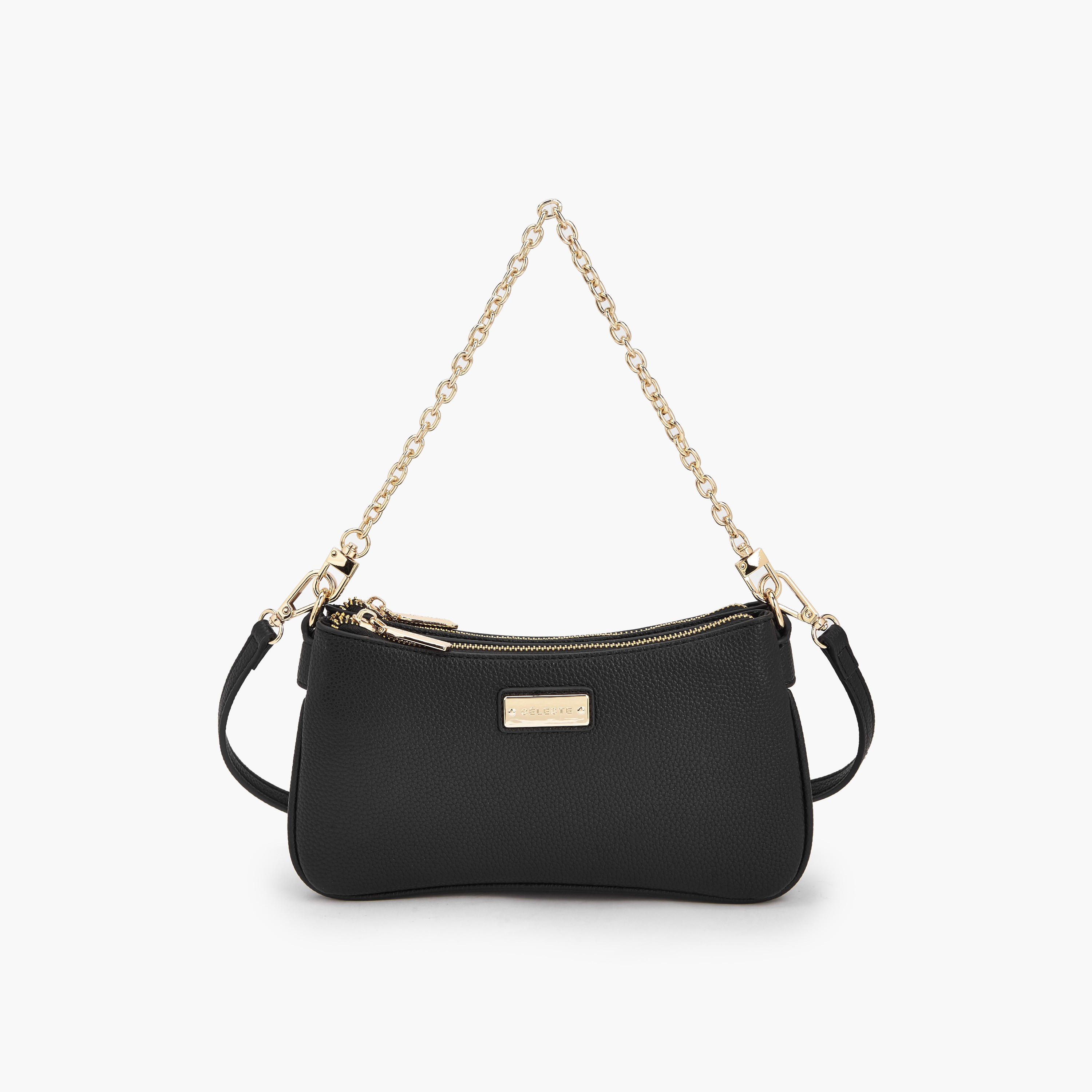 Celeste Textured Crossbody Bag with Zip Closure-women-bagsandwallets-handbags-image-1