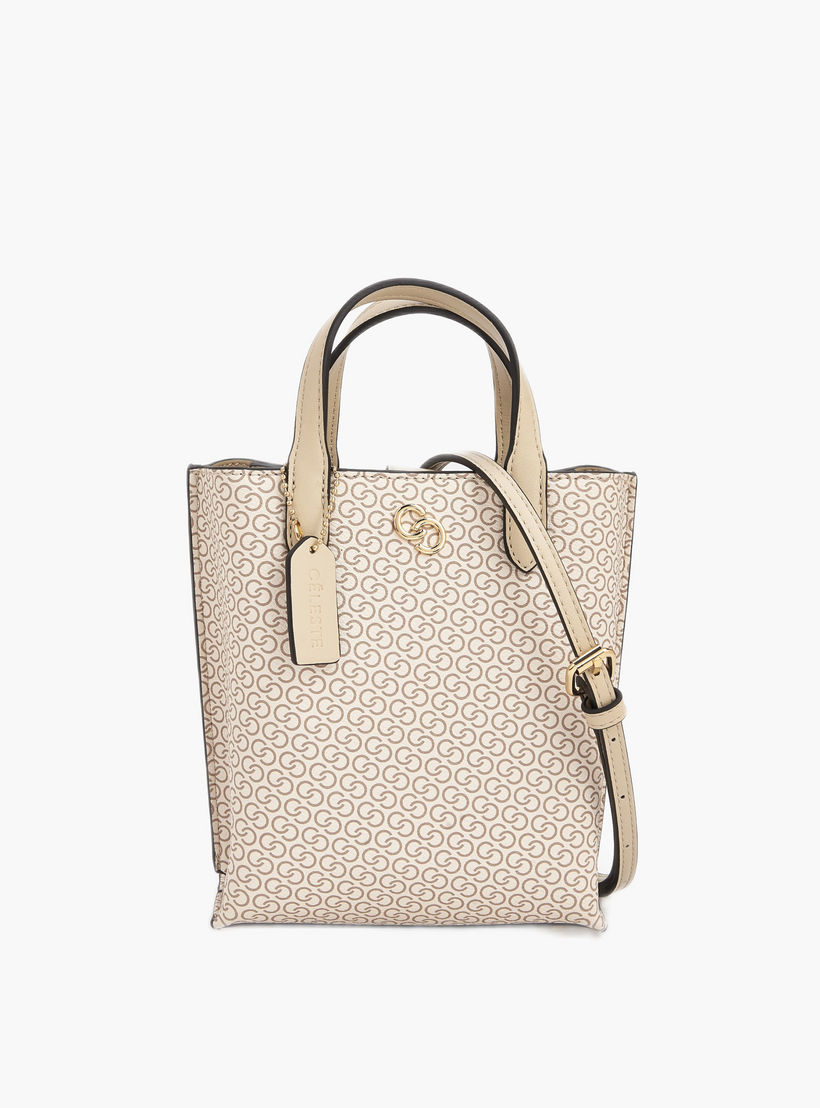 شنطة توتي بمقابض مزدوجة وطبعات مونوجرام من سيليست-women-bagsandwallets-handbags-image-2