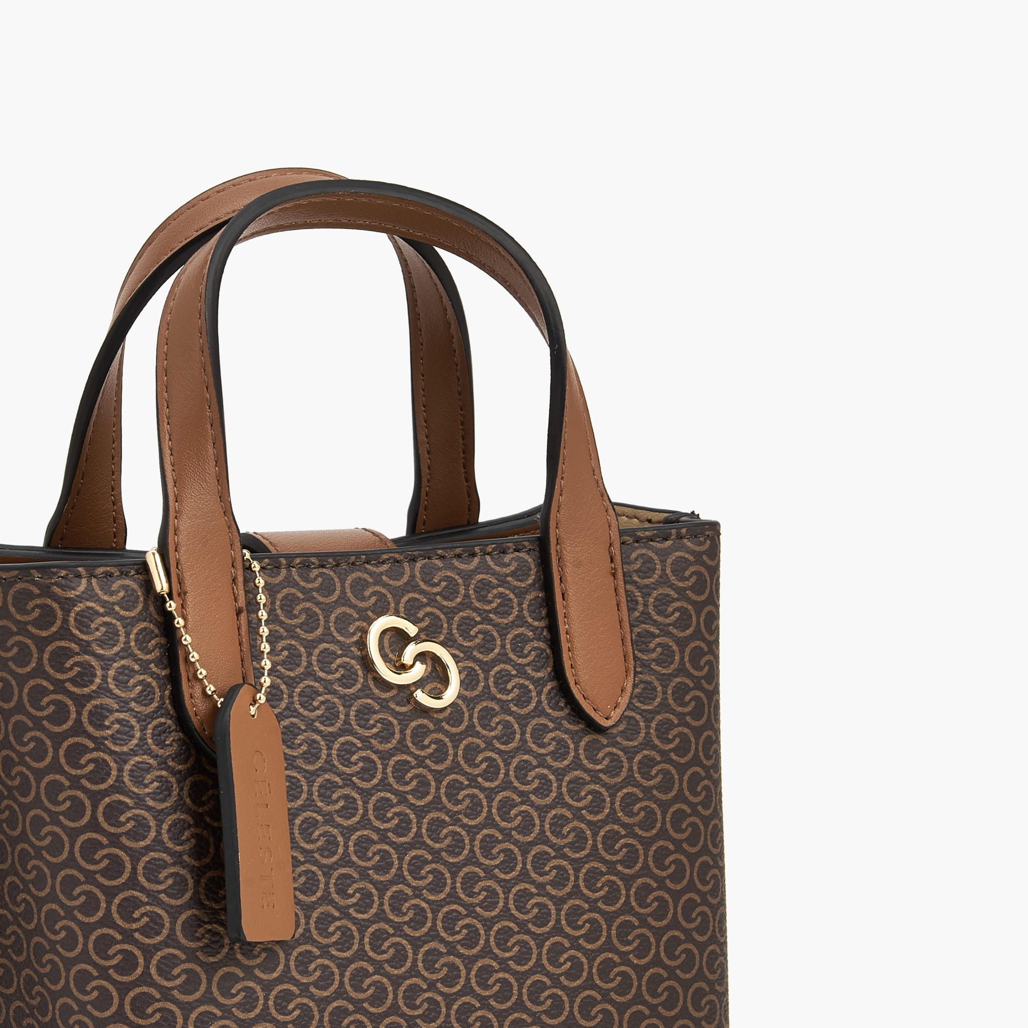 شنطة توتي بمقابض مزدوجة وطبعات مونوجرام من سيليست-women-bagsandwallets-handbags-image-5