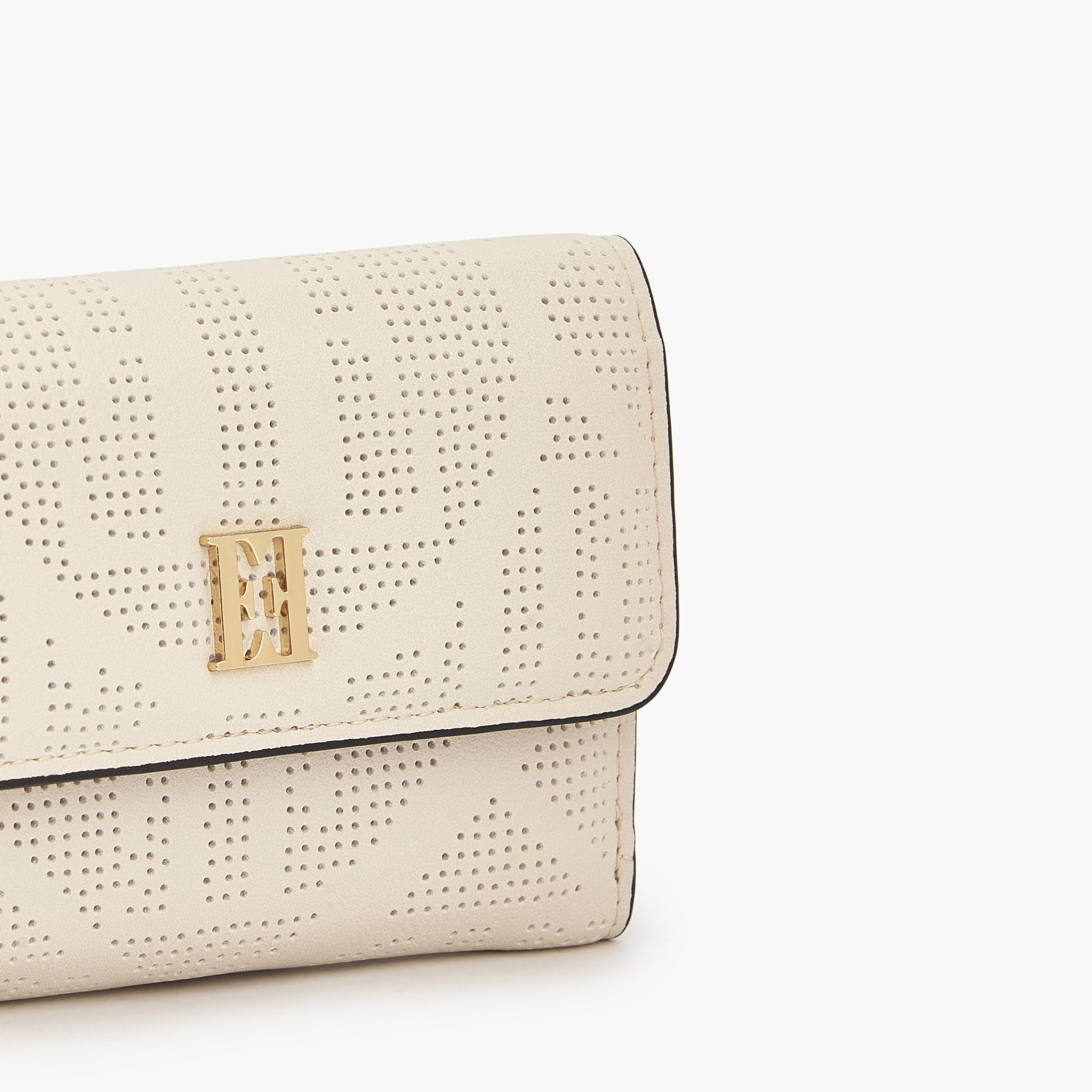 Elle Perforated Wallet with Snap Button Closure-women-bagsandwallets-wallets-image-3