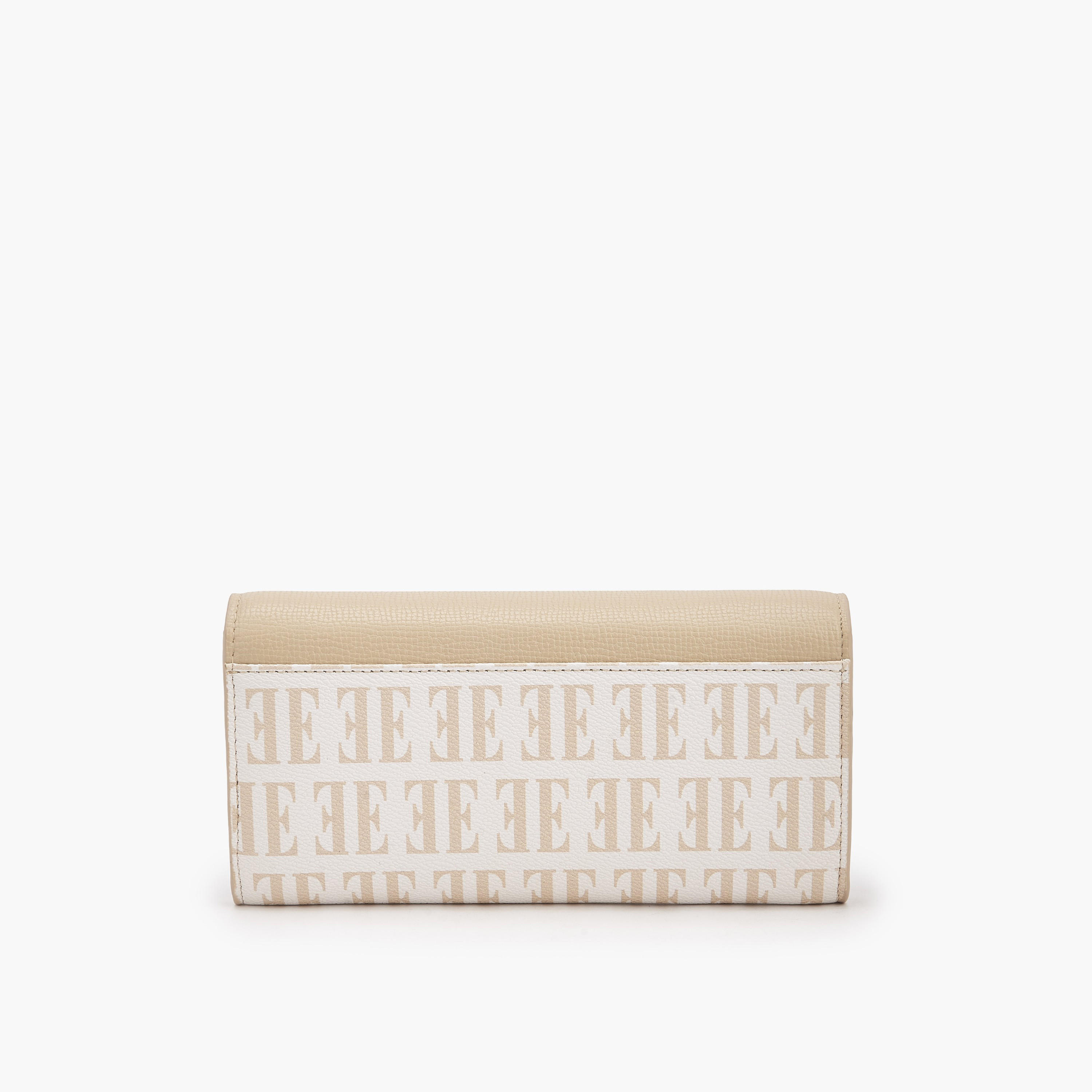 Elle Monogram Print Wallet with Snap Button Closure-women-bagsandwallets-wallets-image-4