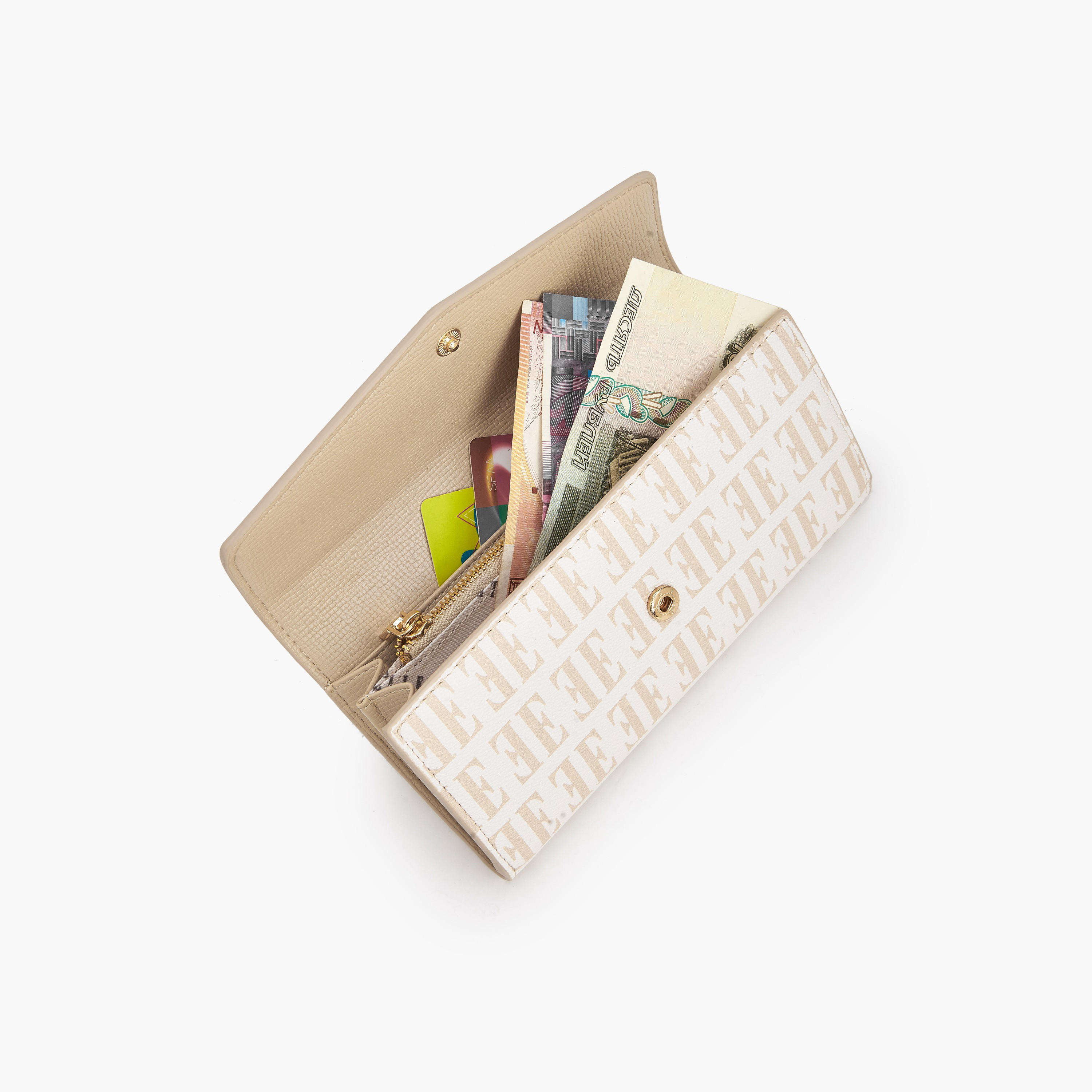 Elle Monogram Print Wallet with Snap Button Closure-women-bagsandwallets-wallets-image-7