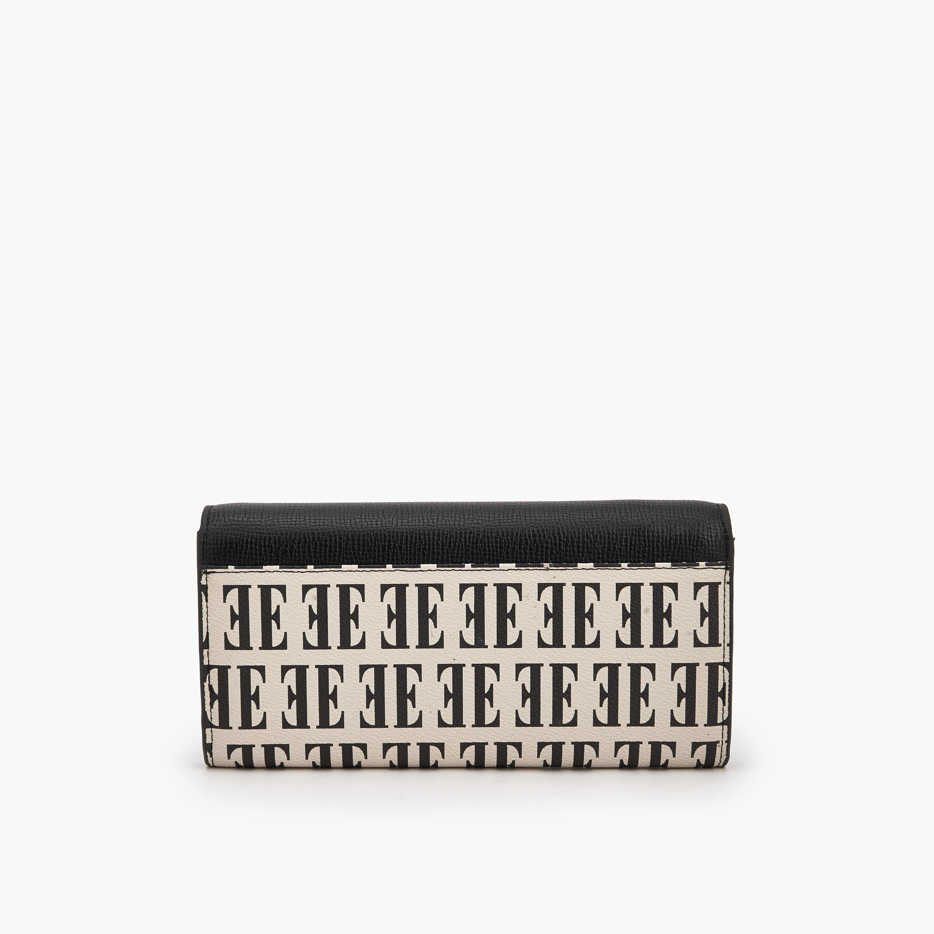 Elle Monogram Print Wallet with Snap Button Closure-women-bagsandwallets-wallets-image-4