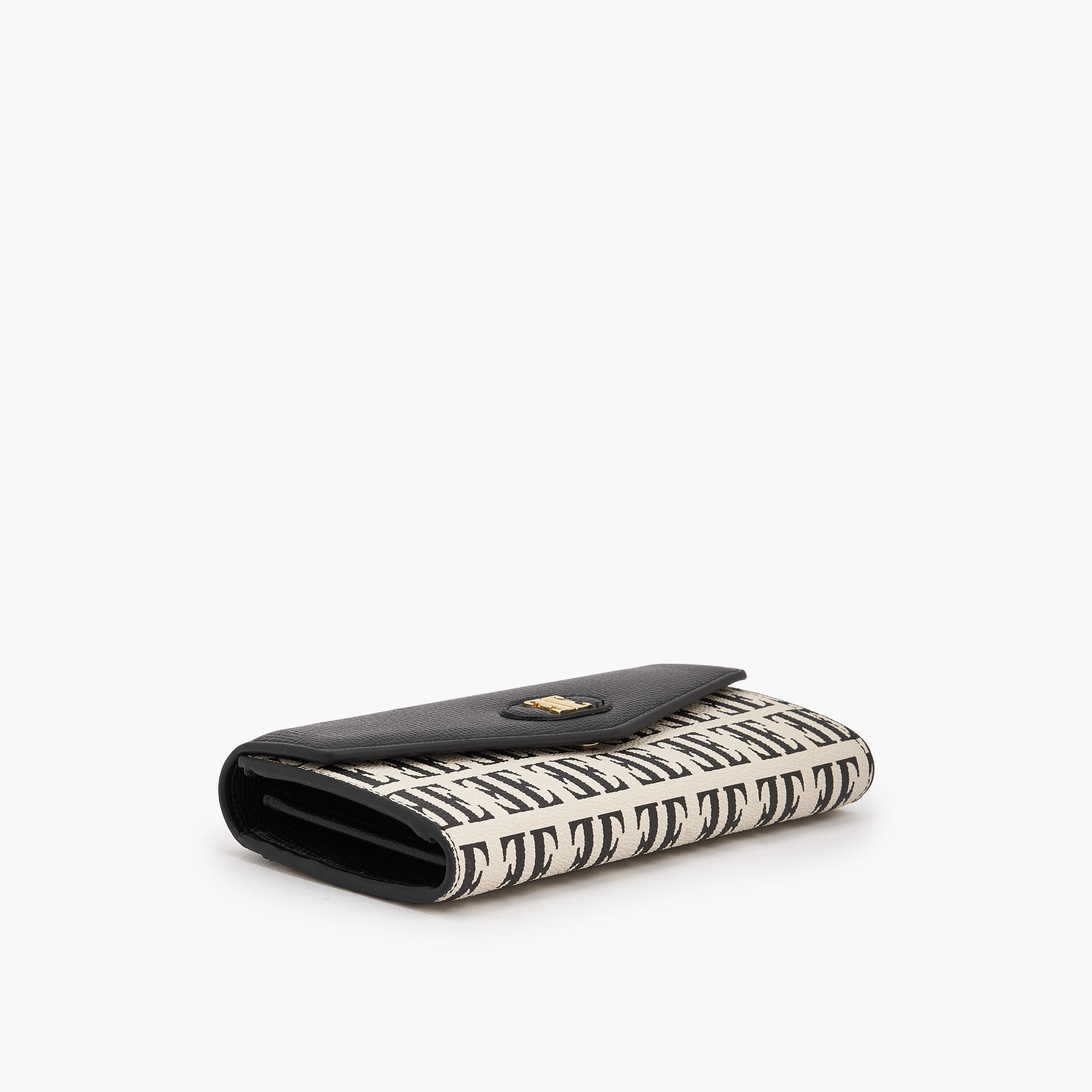 Elle Monogram Print Wallet with Snap Button Closure-women-bagsandwallets-wallets-image-5