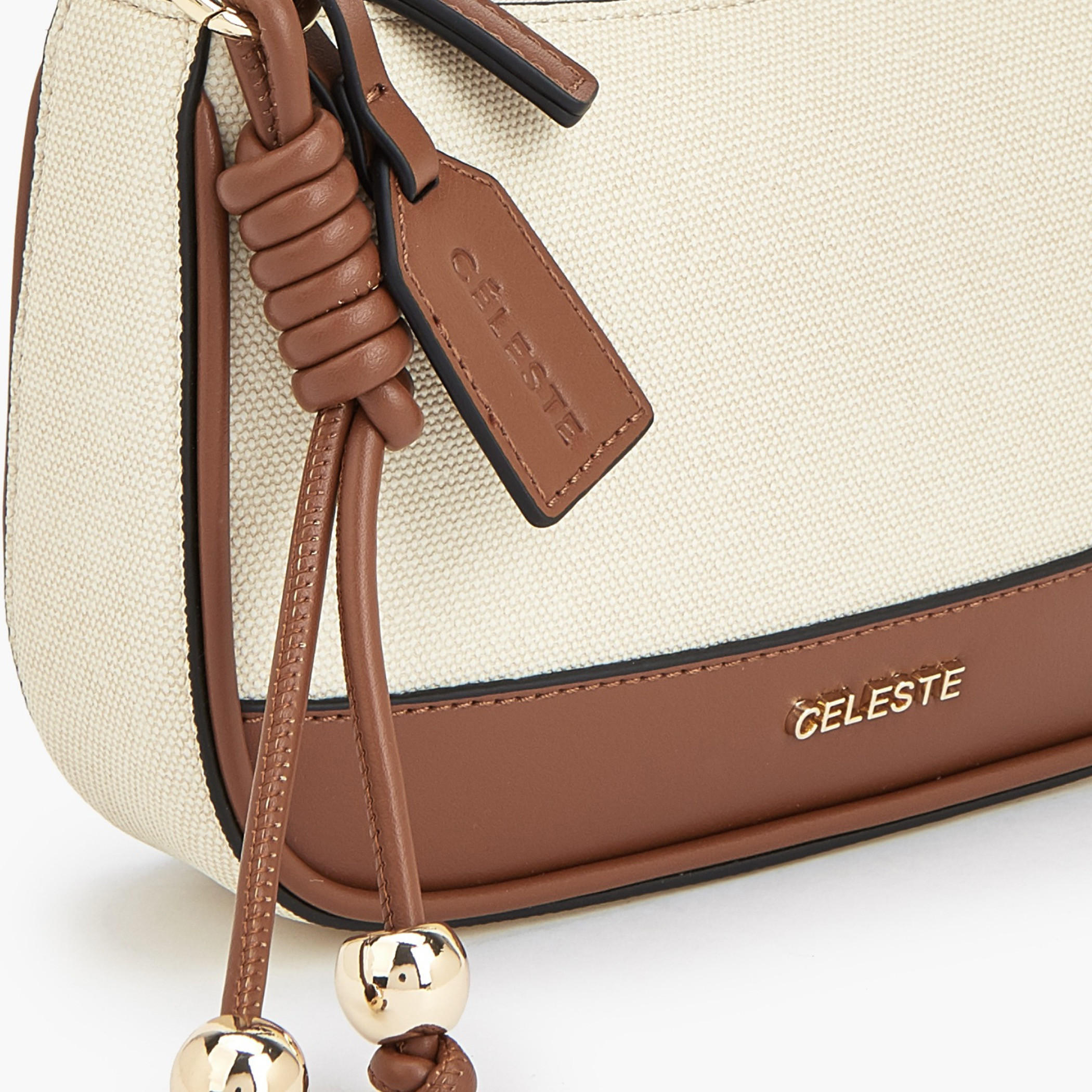 Celeste Textured Shoulder Bag with Zip Closure-women-bagsandwallets-handbags-image-5
