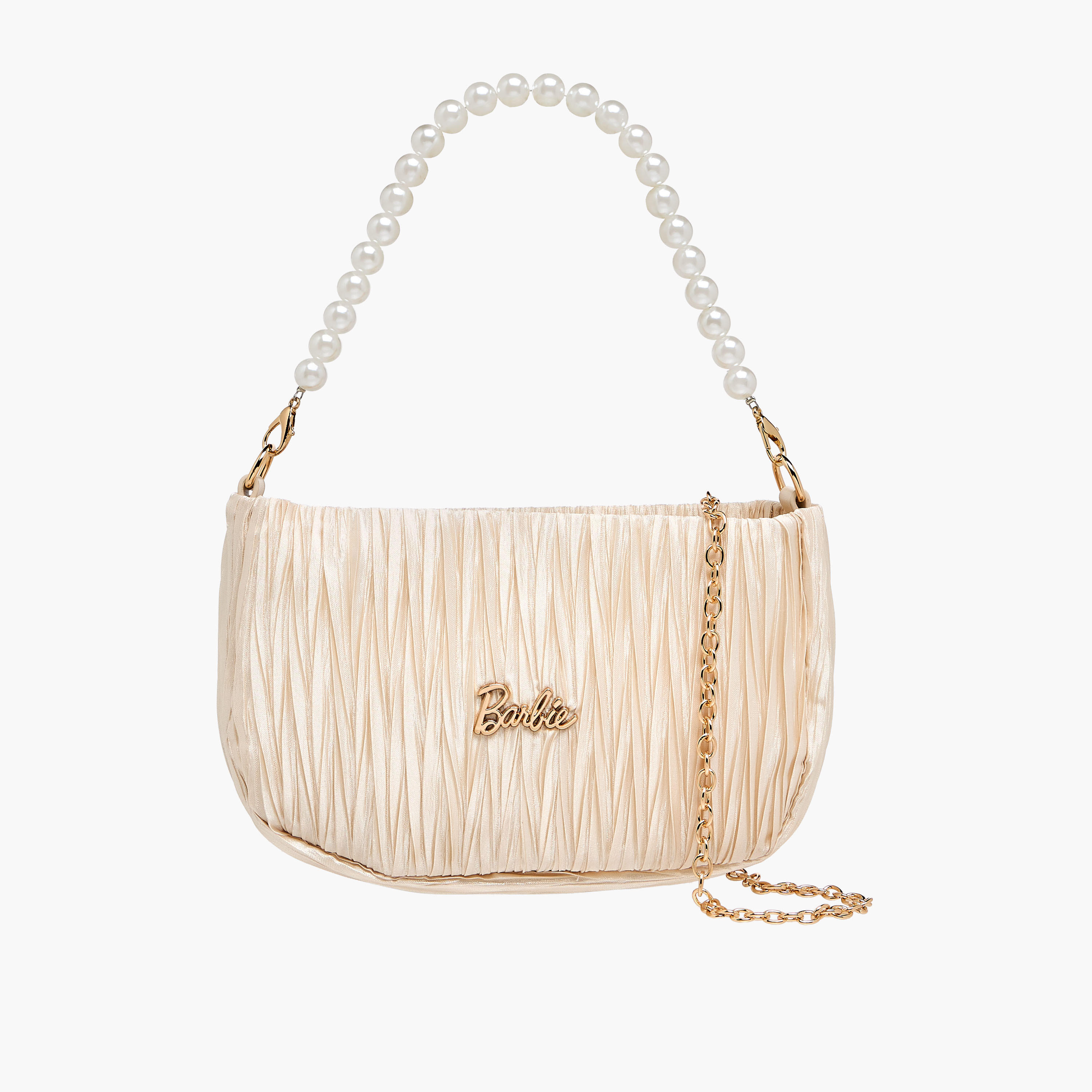 Barbie Pleated Crossbody Bag with Pearl Handle-girls-accessories-bags-image-1
