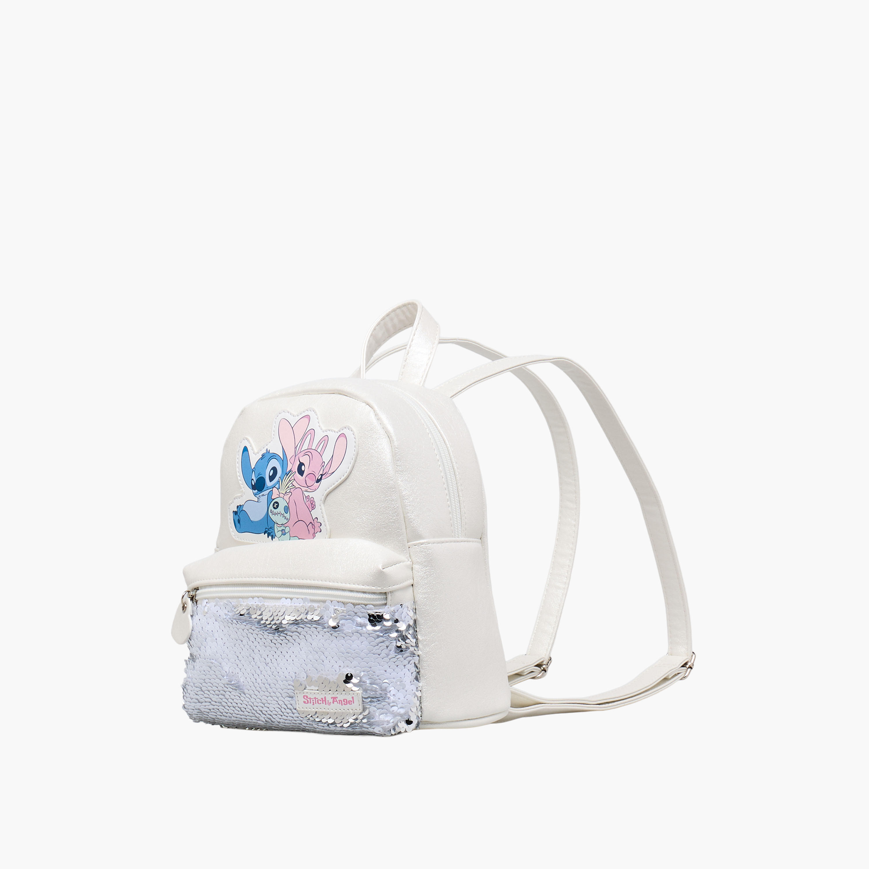Disney Backpack with Sequinned Angel and Stitch Applique-girls-accessories-bags-image-3