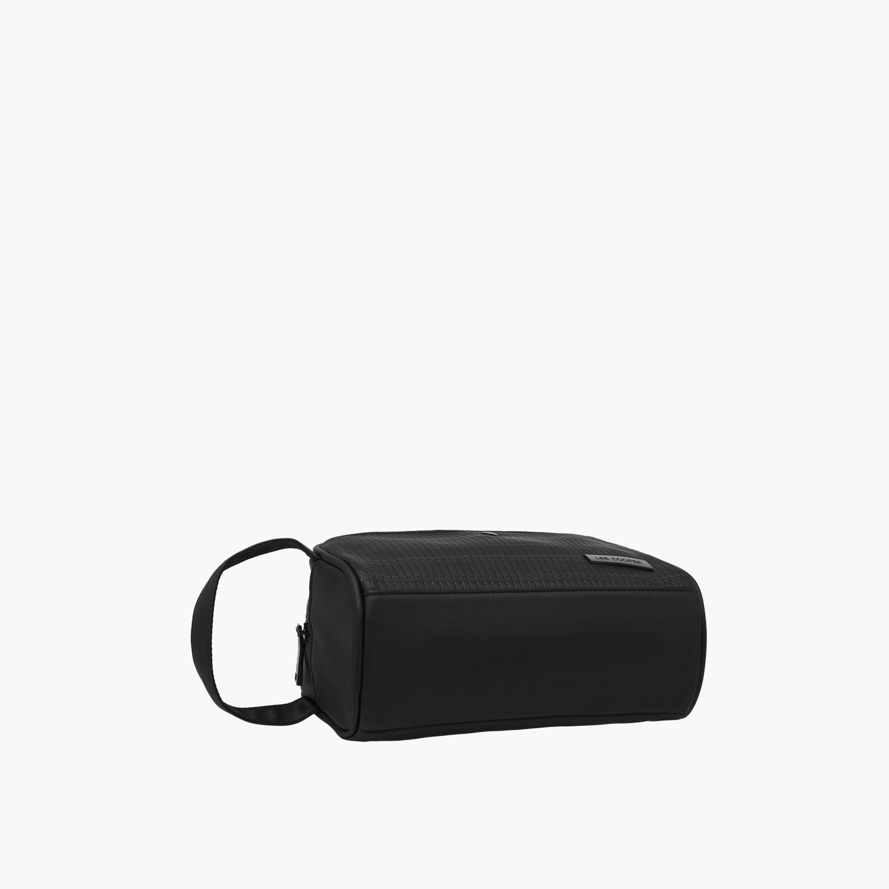 Lee Cooper Textured Pouch with Zip Closure-men-bags-image-6