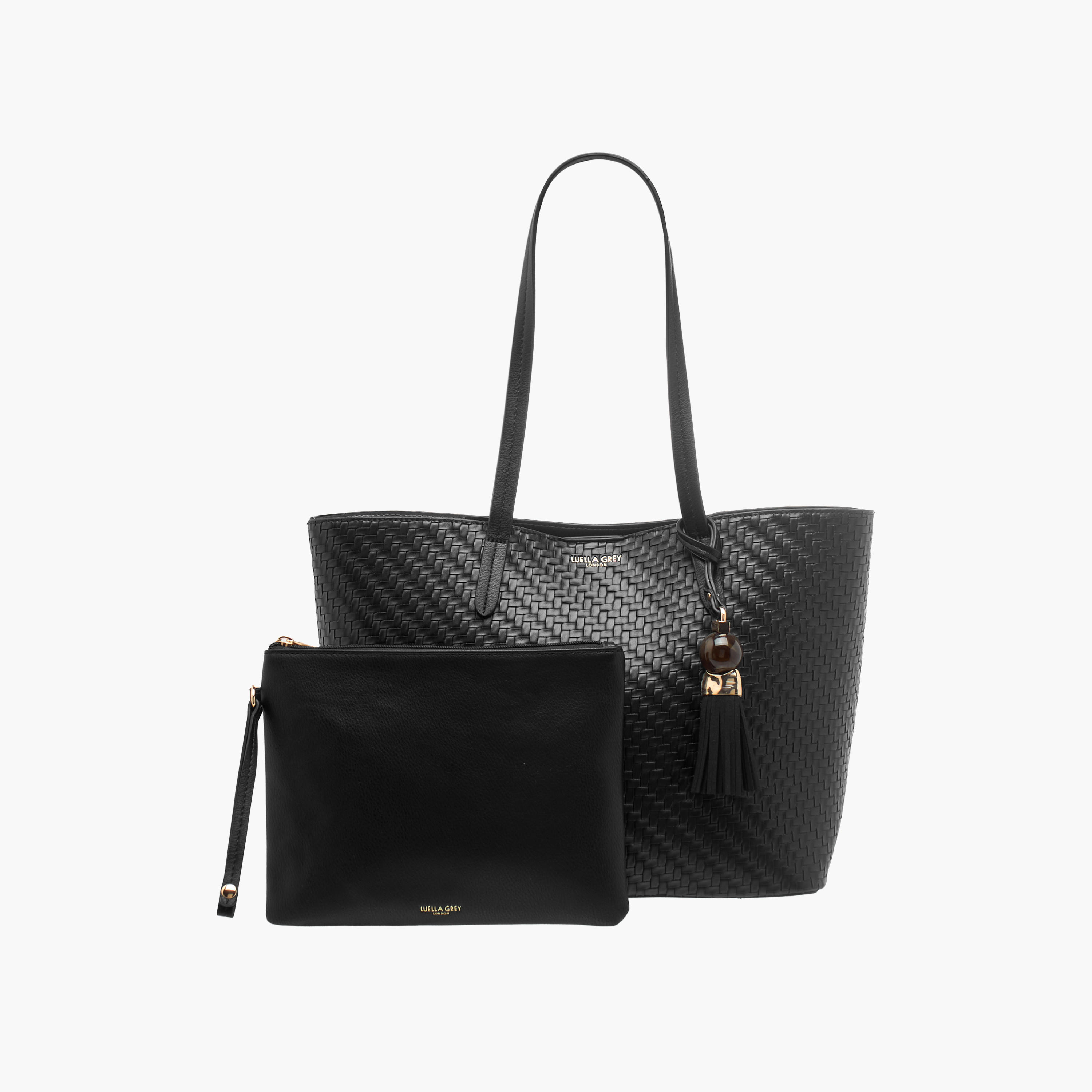LUELLA GREY Benny Textured Tote Bag with Pouch-women-bagsandwallets-handbags-image-1