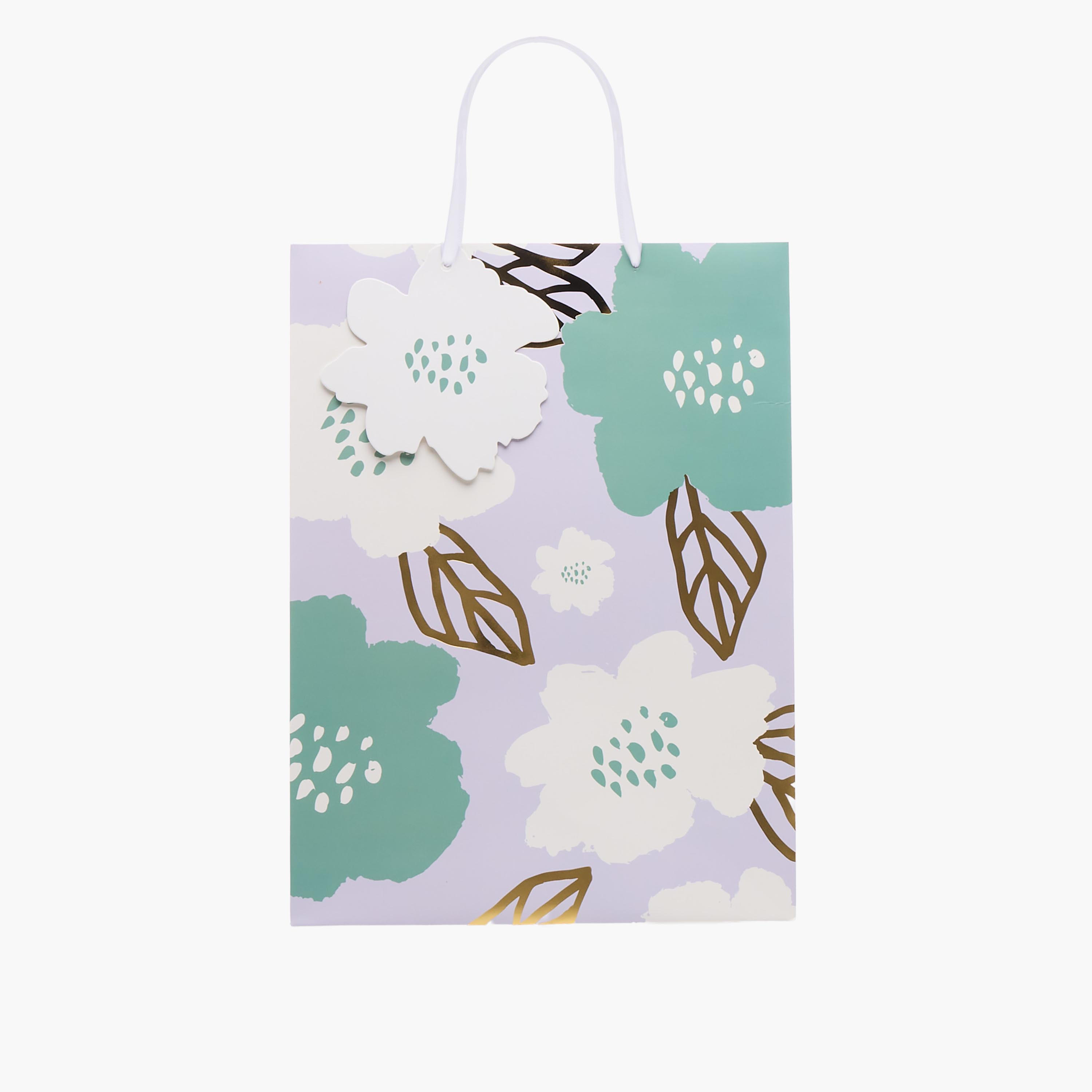 Findz Leaf Print Paper Gift Bag - Extra Large-household-giftingaccessories-giftings-image-1