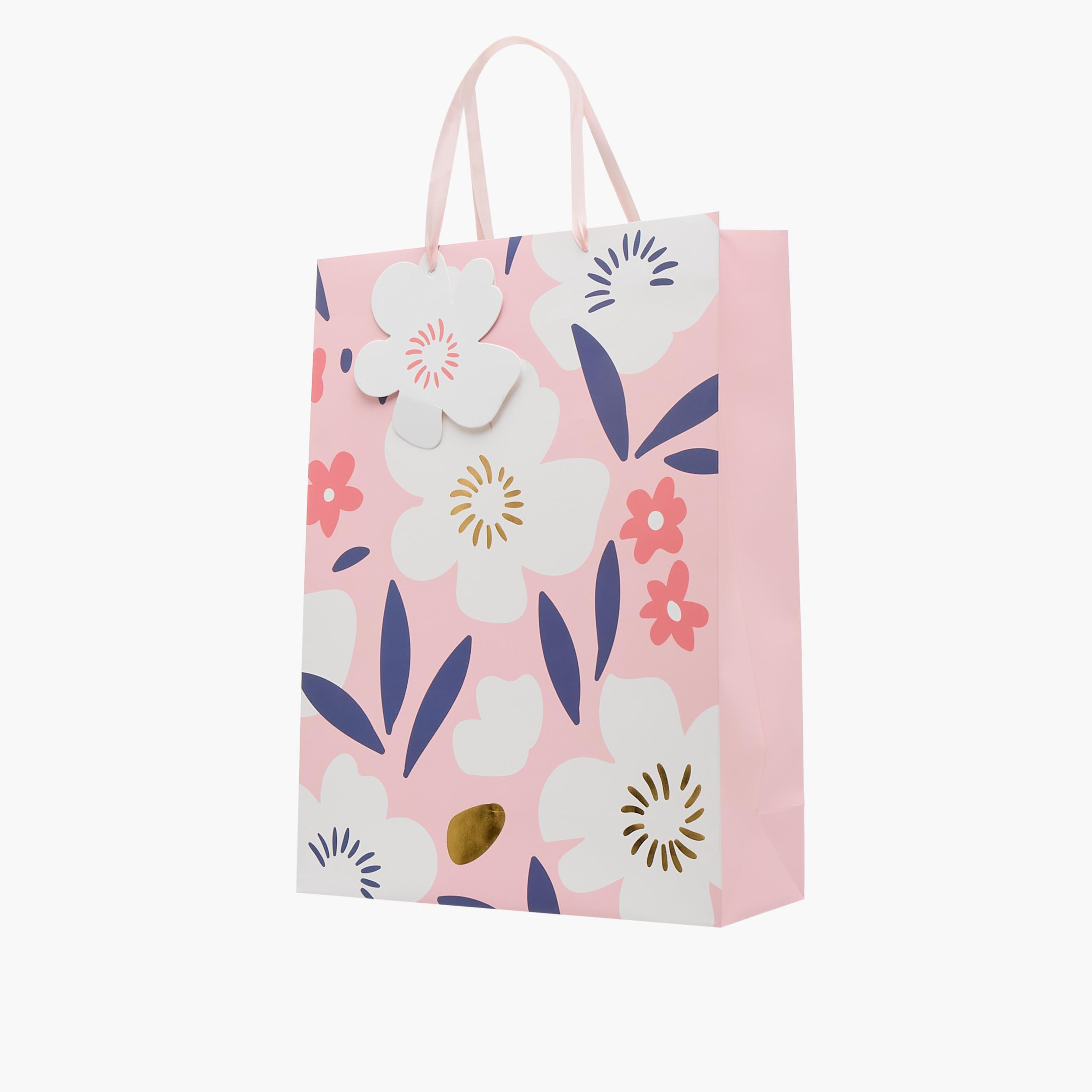 Findz Floral Print Paper Gift Bag - Extra Large-household-giftingaccessories-giftings-image-2