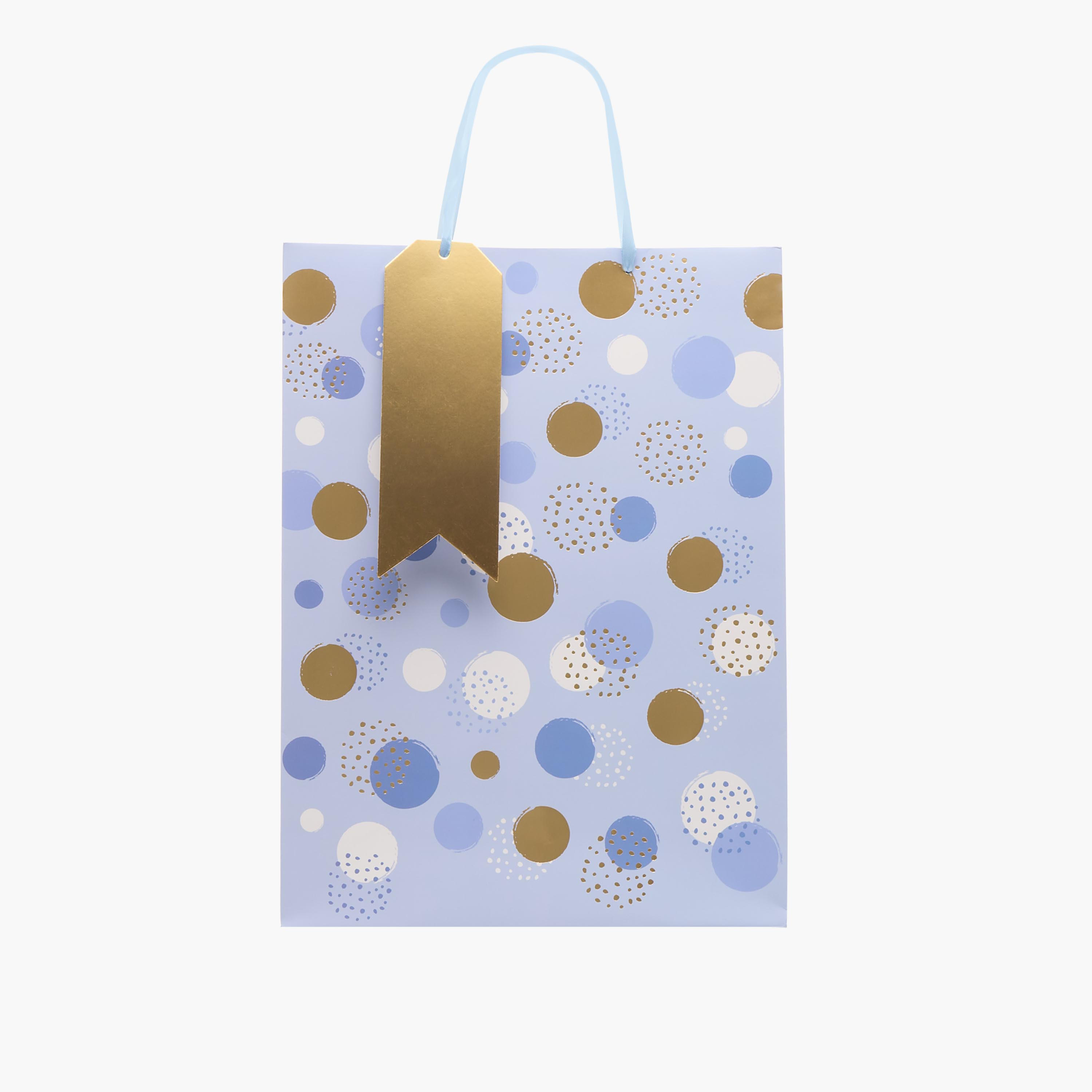 Findz Polka Dot Print Paper Gift Bag - Large-household-giftingaccessories-giftings-image-1