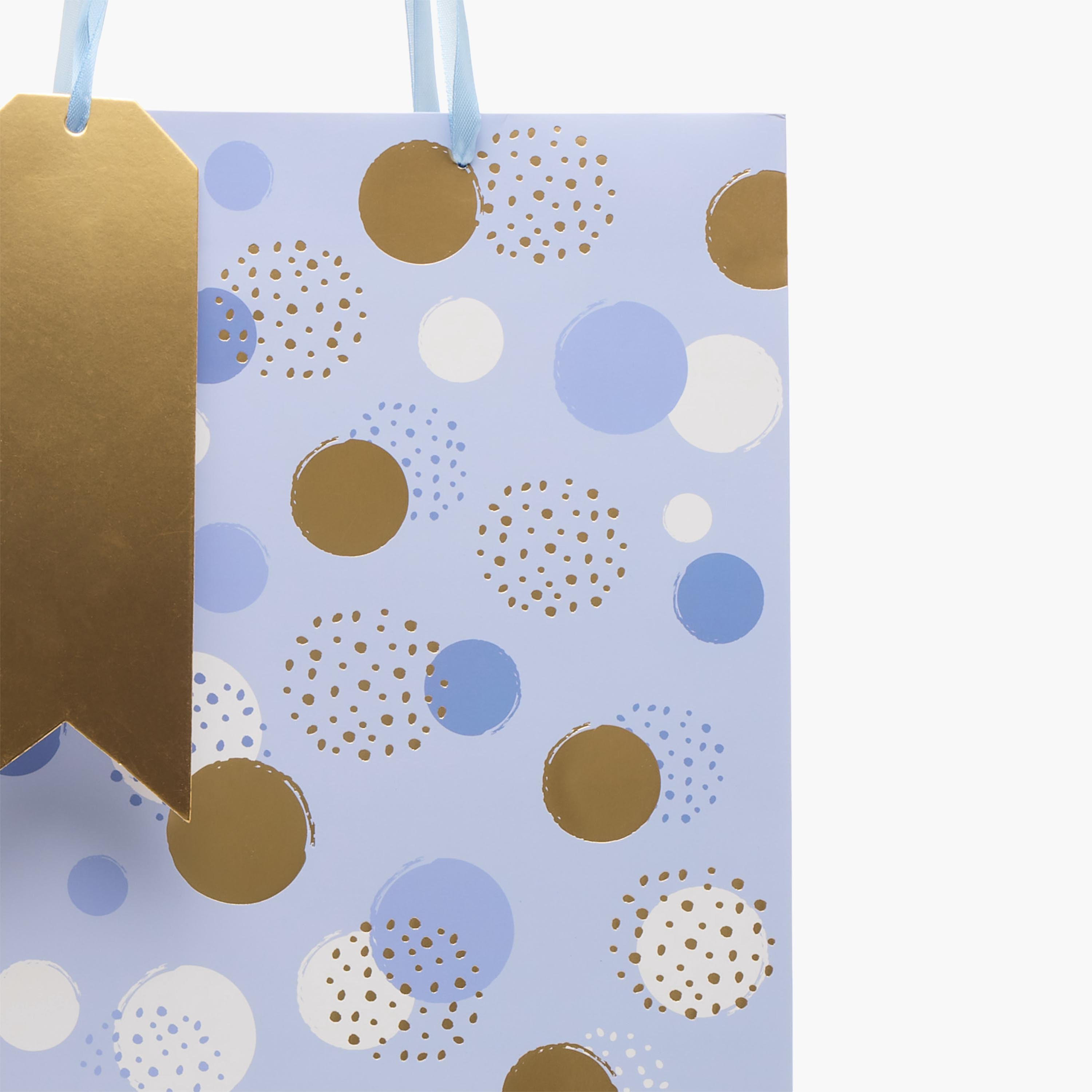 Findz Polka Dot Print Paper Gift Bag - Large-household-giftingaccessories-giftings-image-3