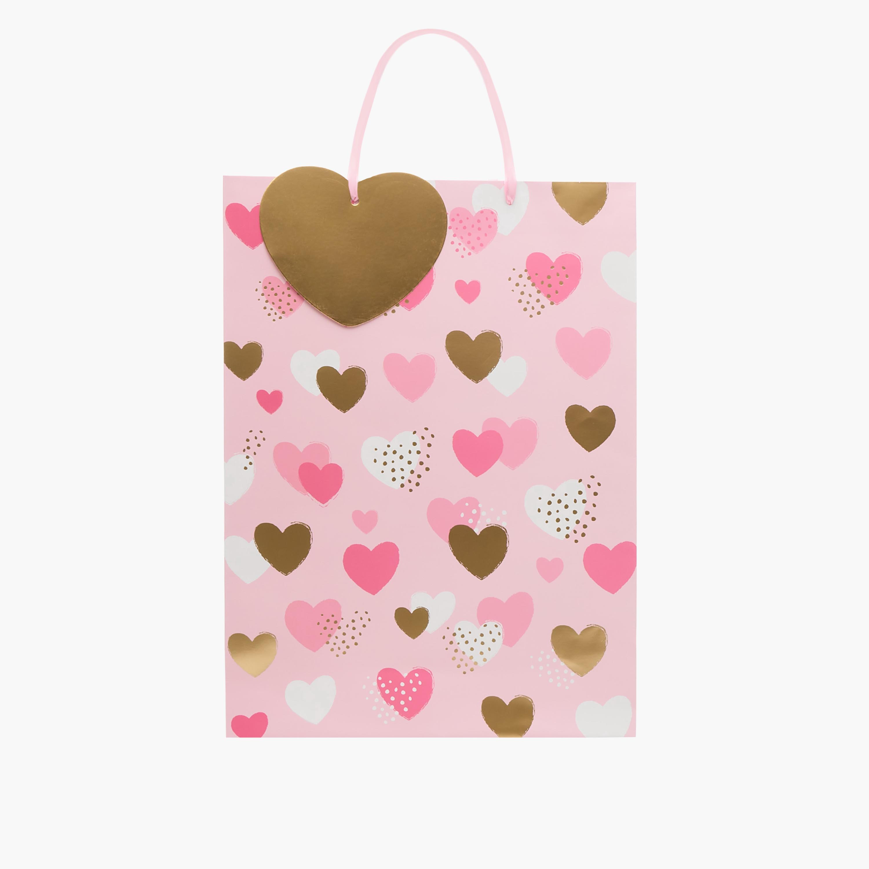 Findz Heart Print Paper Gift Bag - Extra Large-household-giftingaccessories-giftings-image-1