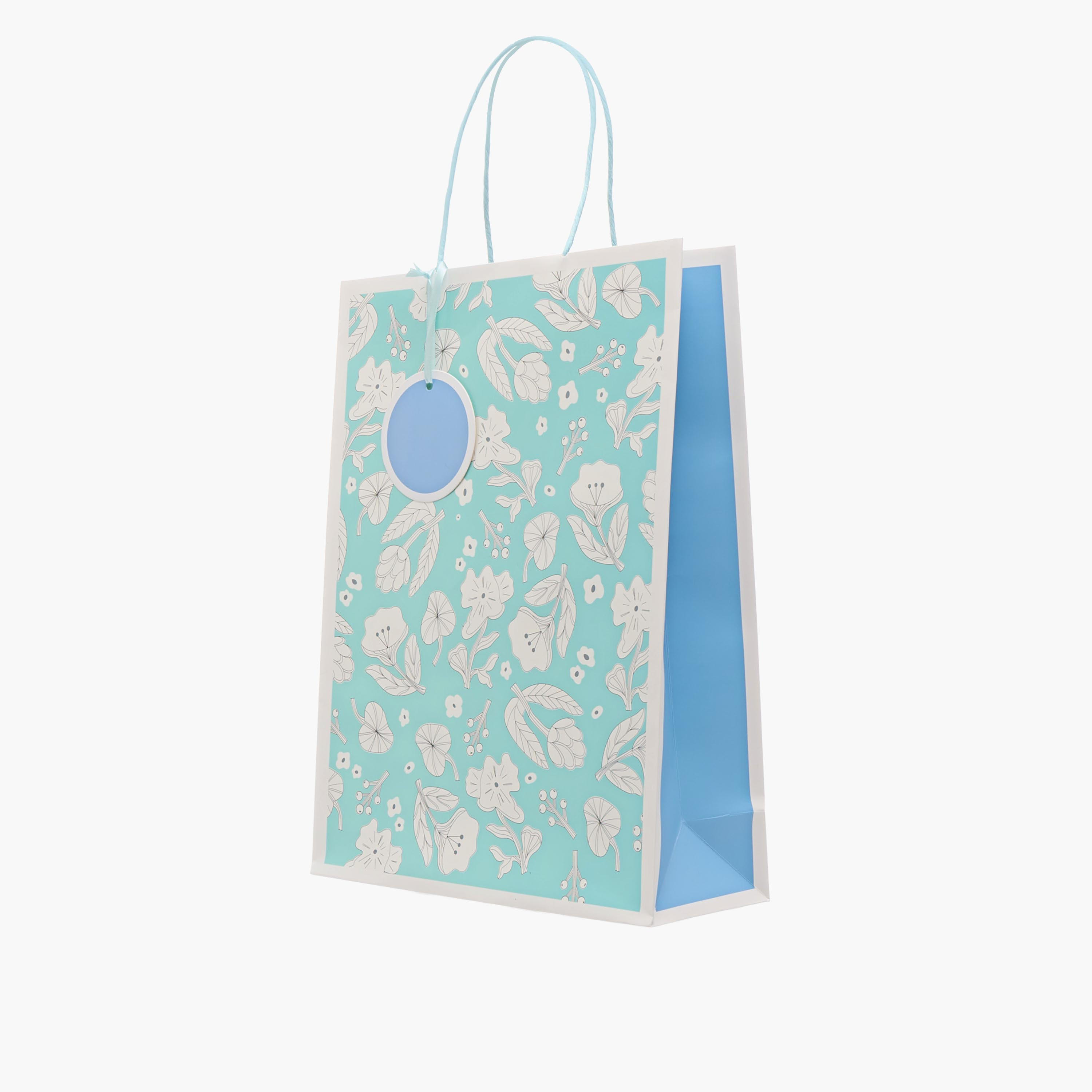 Findz Floral Print Paper Gift Bag - Extra Large-household-giftingaccessories-giftings-image-2