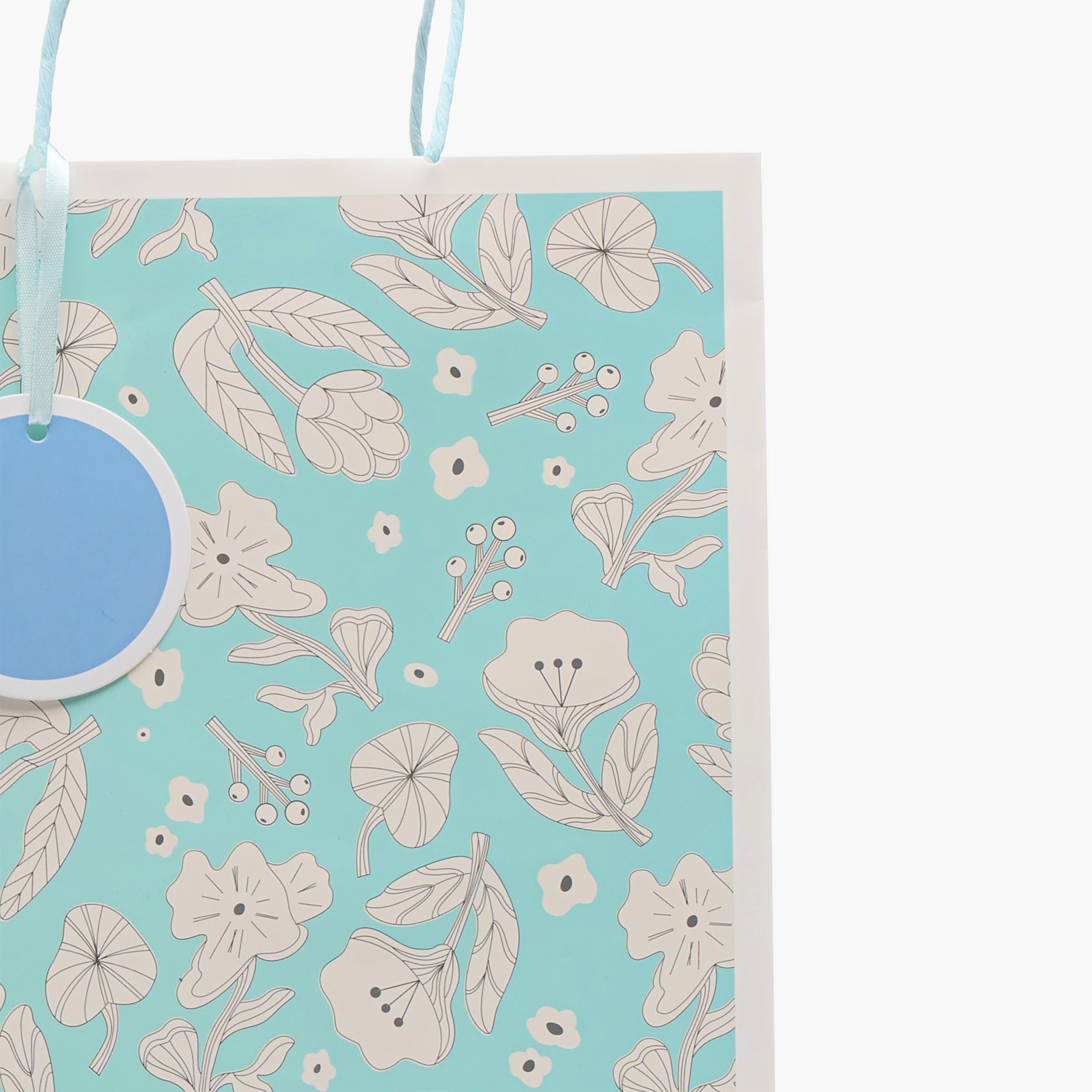 Findz Floral Print Paper Gift Bag - Extra Large-household-giftingaccessories-giftings-image-3