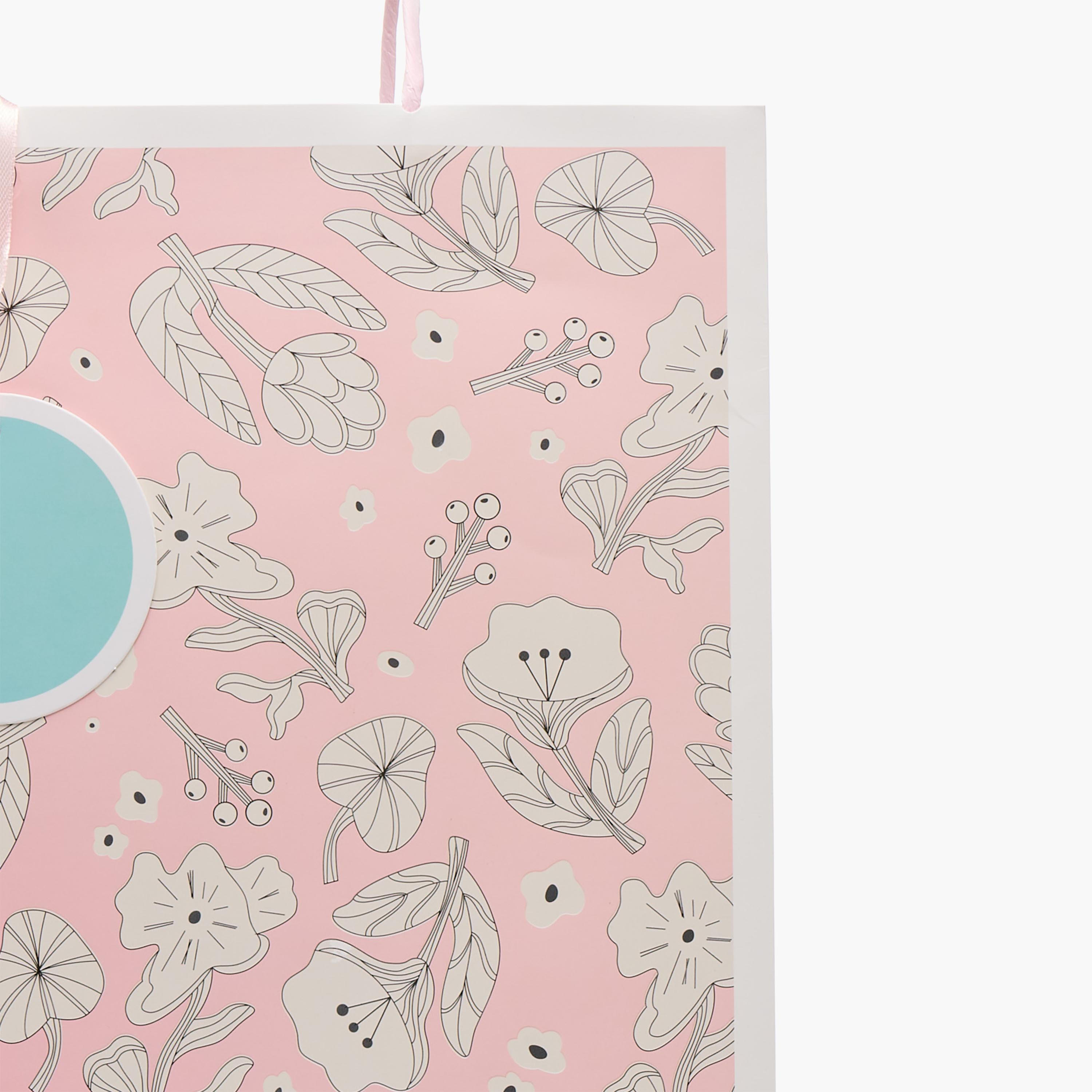 Findz Floral Print Paper Gift Bag - Extra Large-household-giftingaccessories-giftings-image-3