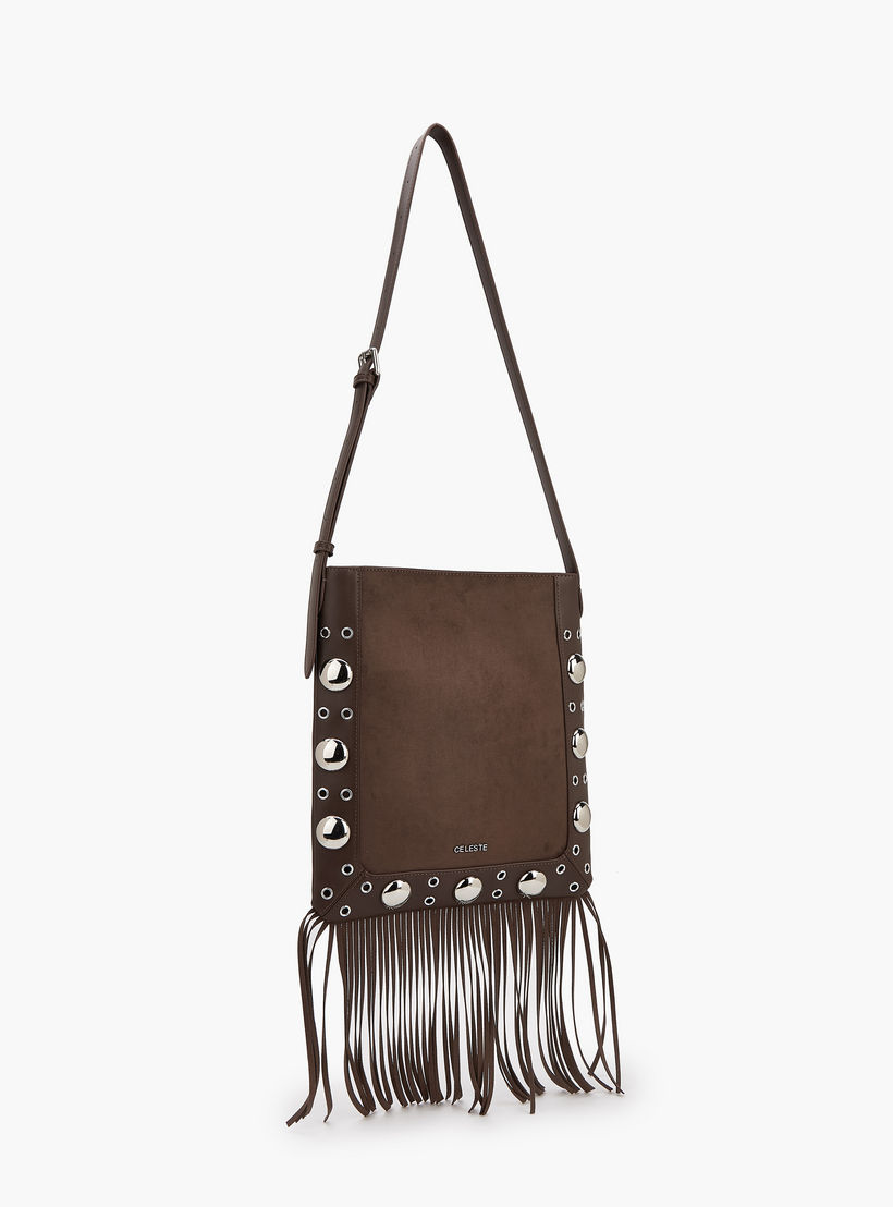Celeste Studded Shoulder Bag with Fringe Hem-women-bagsandwallets-handbags-image-5