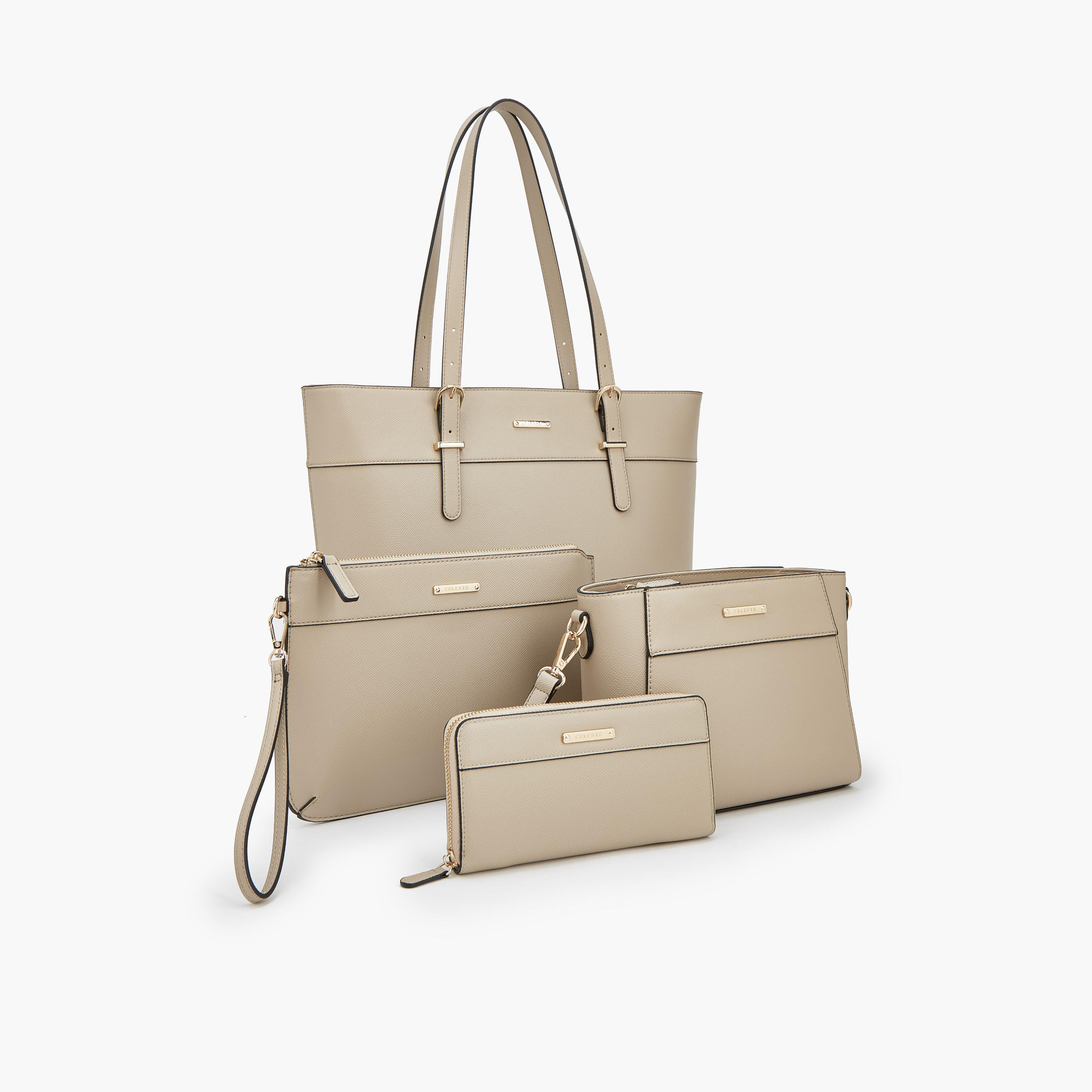 طقم شنطة توتي 4 قطع بتصميم سادة من سيليست-women-bagsandwallets-handbags-image-11